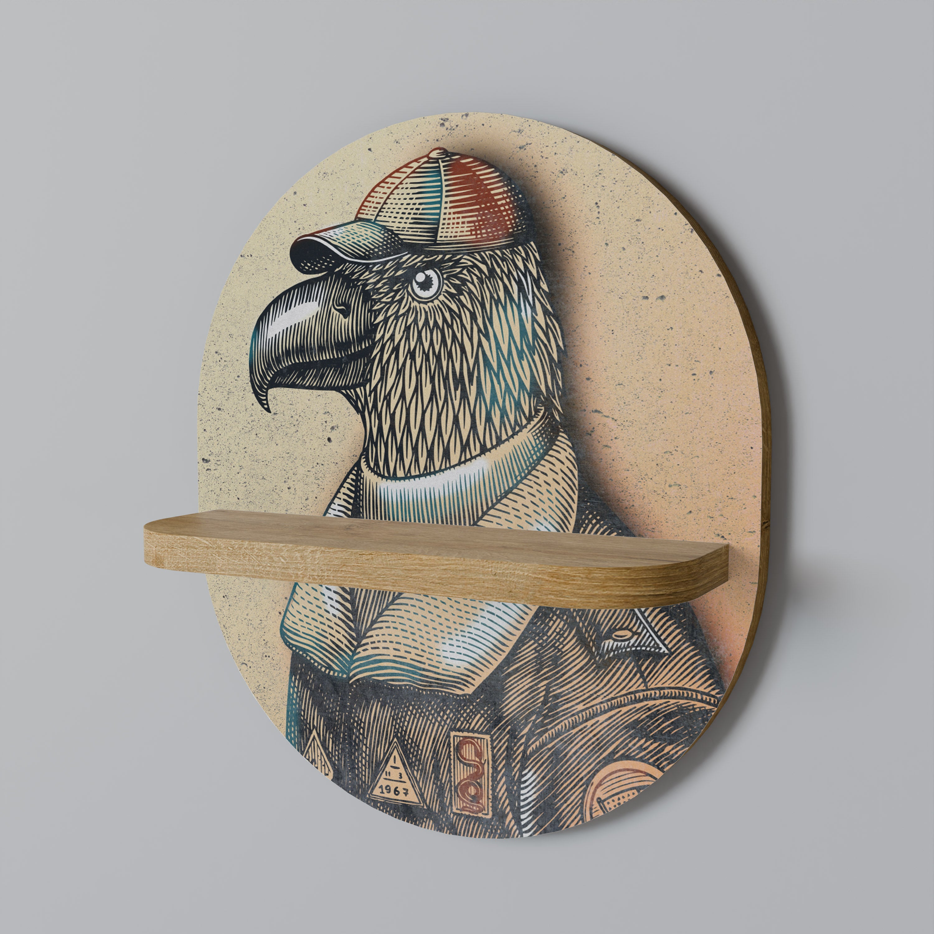 FEATHERED FASHIONISTA Decorative Art Shelf