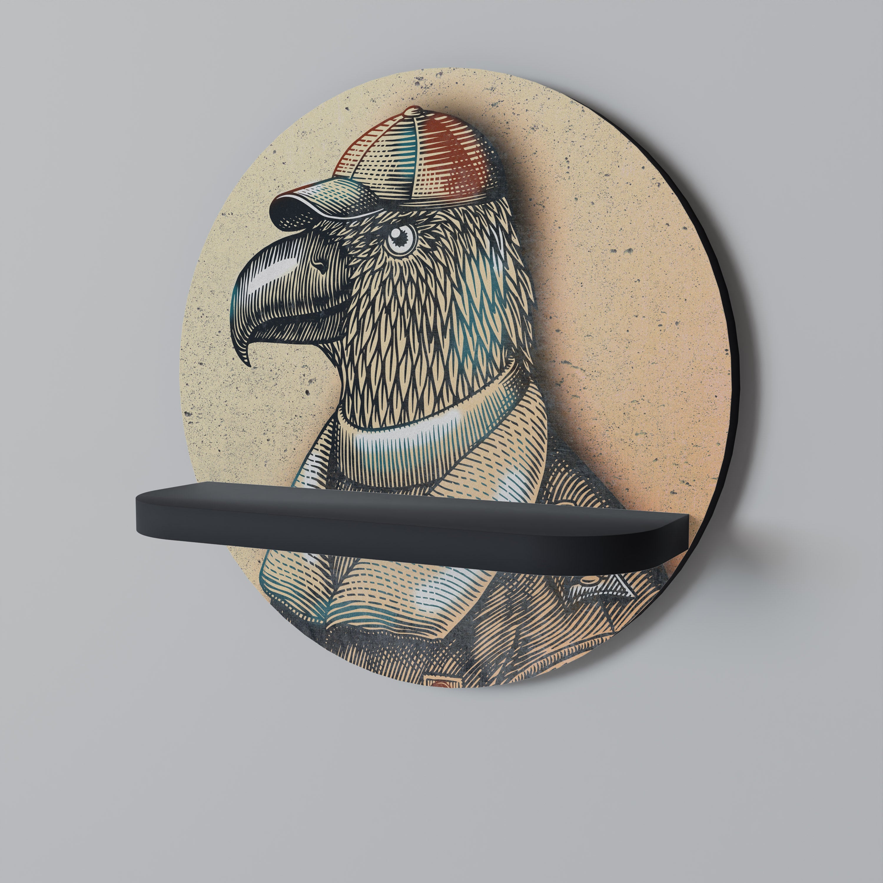 FEATHERED FASHIONISTA Decorative Art Shelf