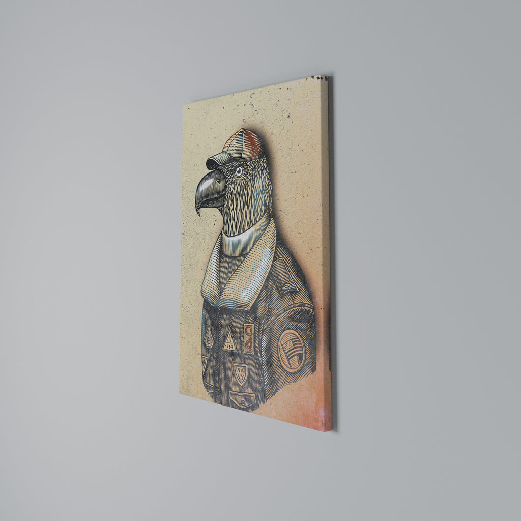 FEATHERED FASHIONISTA Quadro em tela vertical
