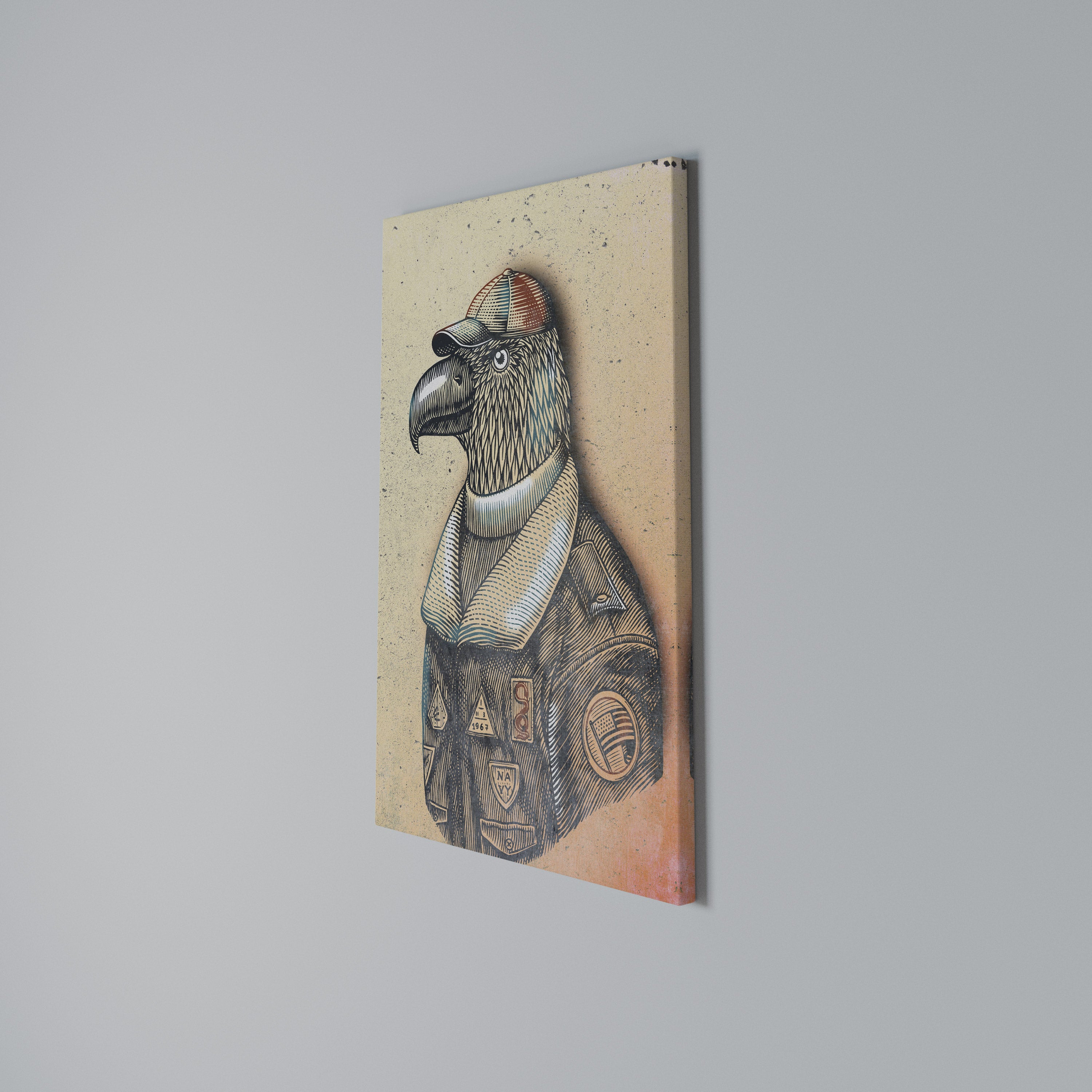 FEATHERED FASHIONISTA Vertical Canvas Print