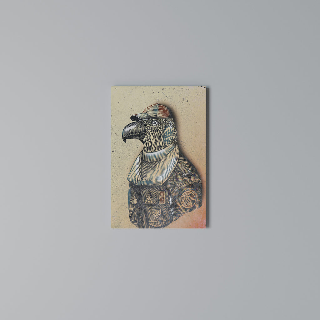 FEATHERED FASHIONISTA Quadro em tela vertical