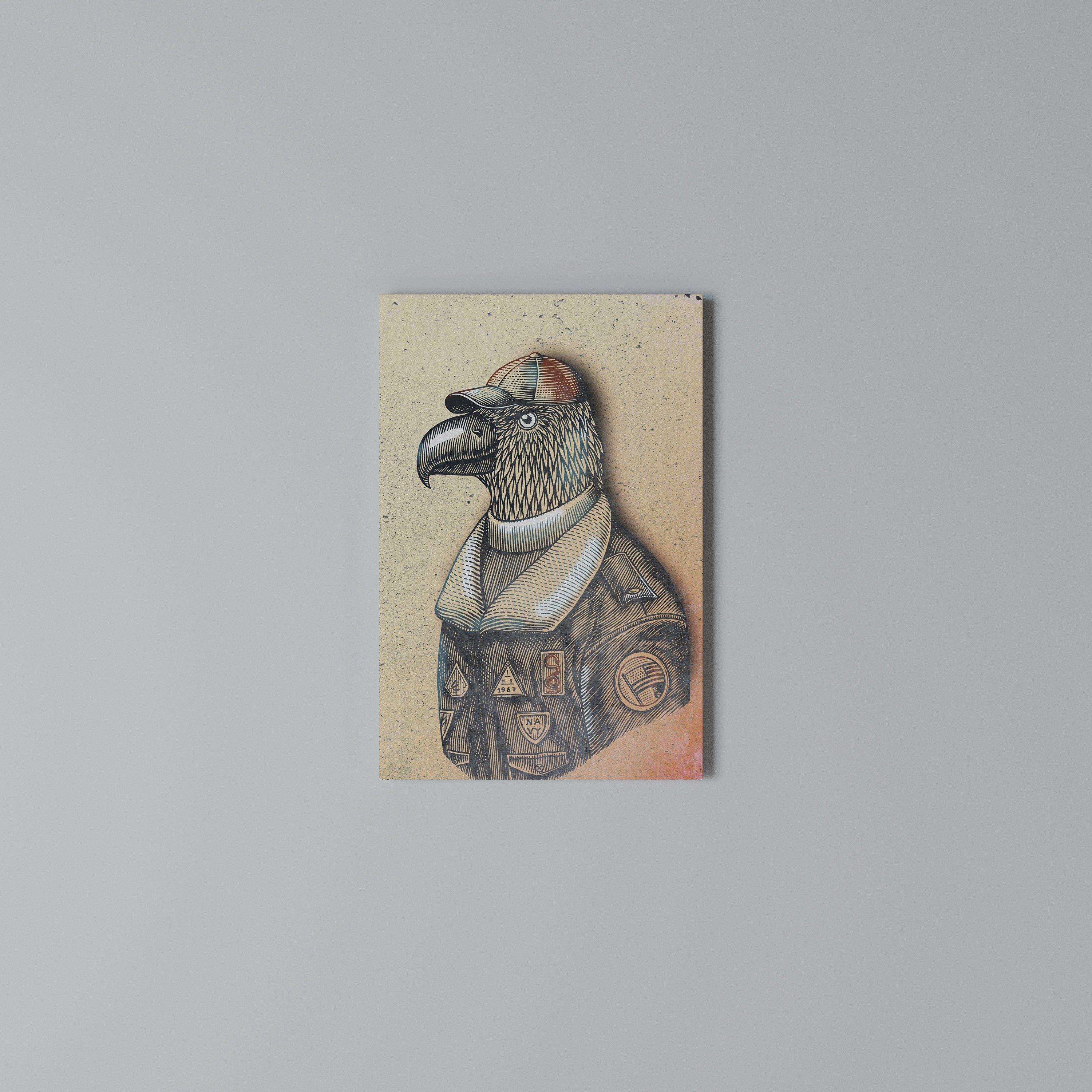 FEATHERED FASHIONISTA Vertical Canvas Print