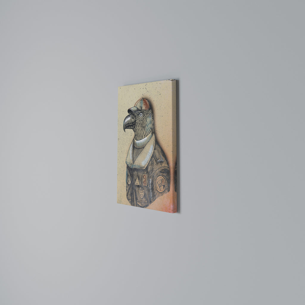 FEATHERED FASHIONISTA Quadro em tela vertical