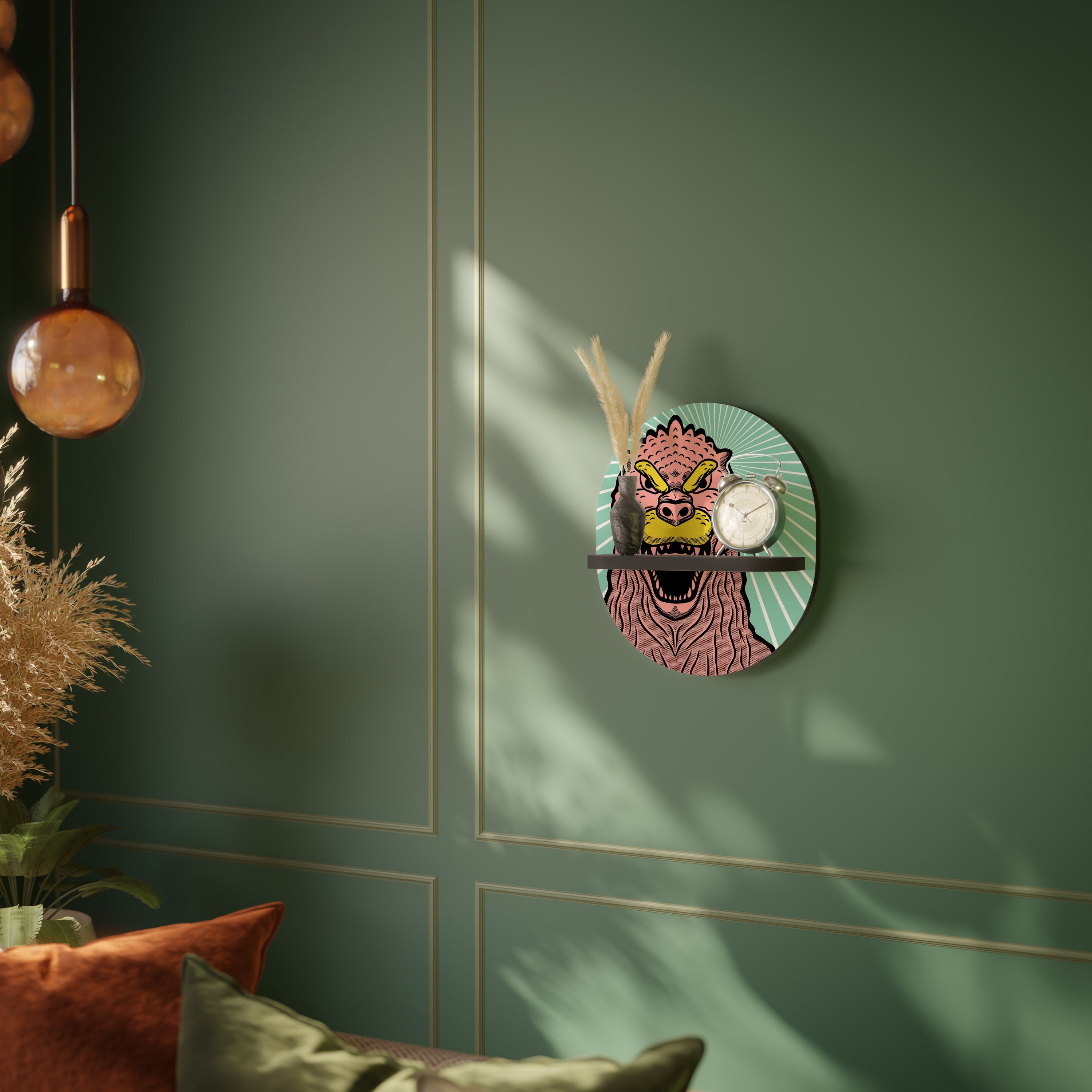 GODZILLA WELCOME Decorative Art Shelf