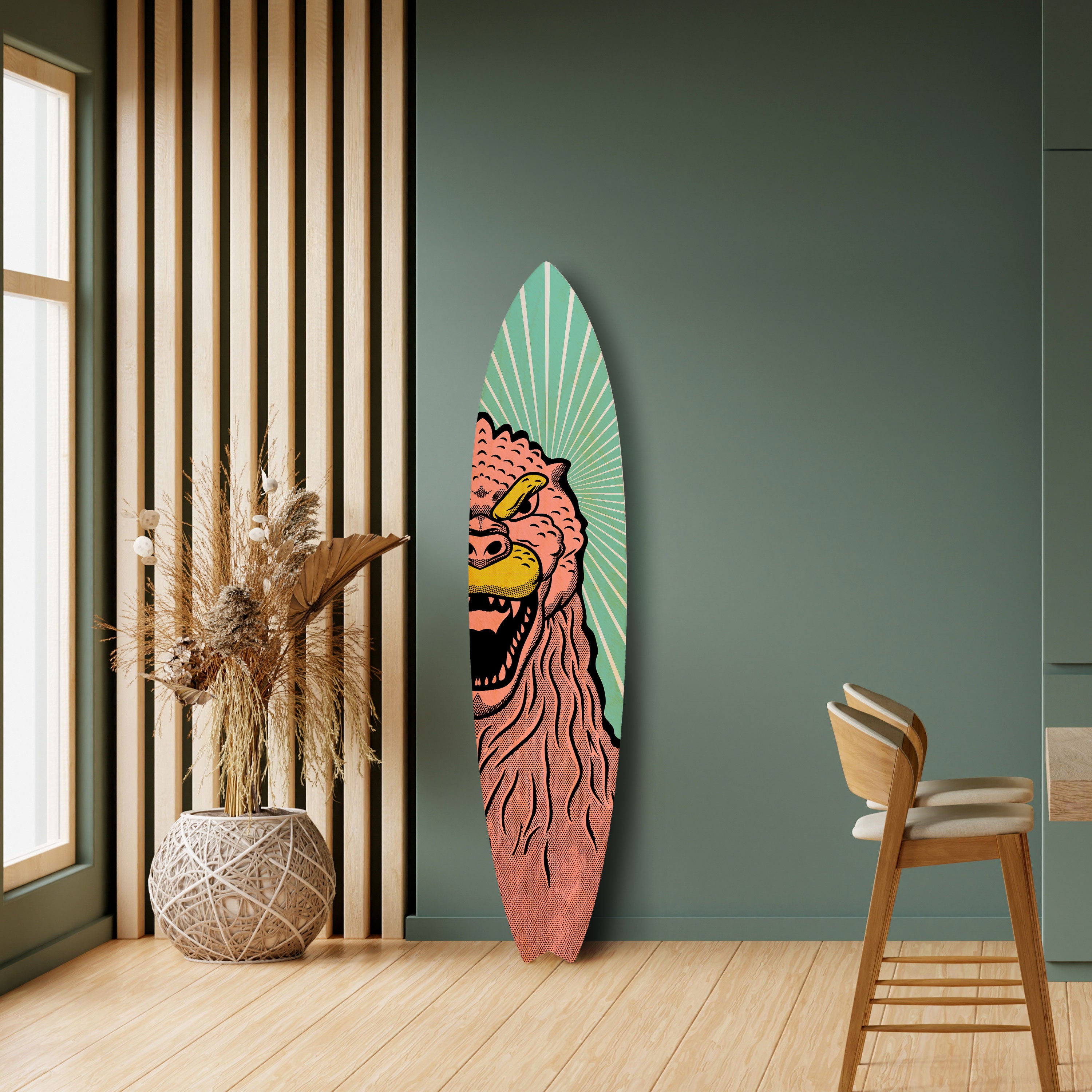 GODZILLA WELCOME Deko-Surfboard