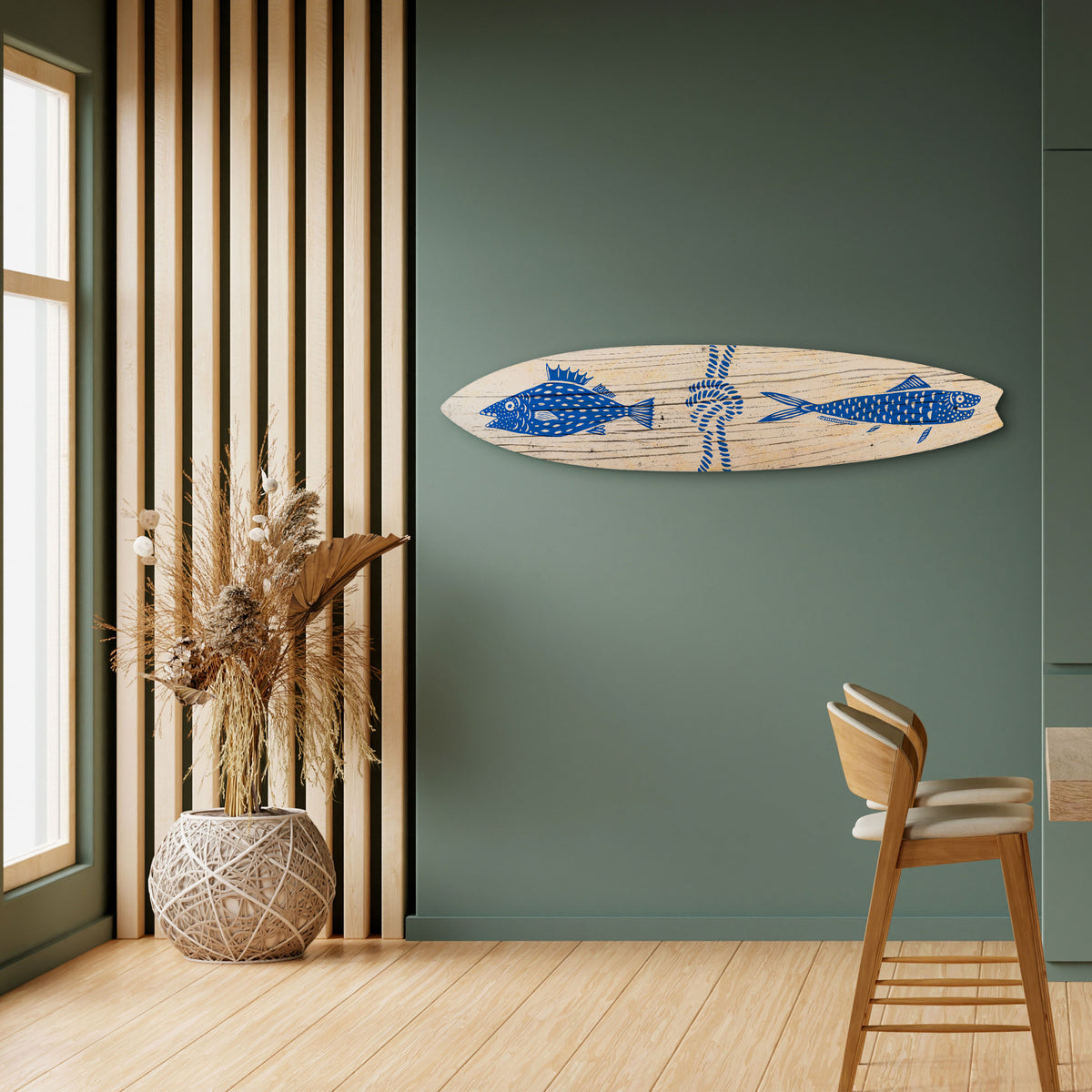 MARINE CREATURES Panel decorativo de tabla de surf