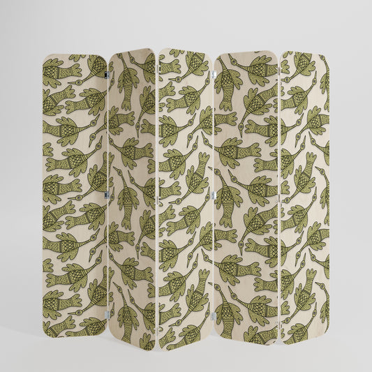 SEEDLING SONGBIRD 5-Panel Plywood Room Divider