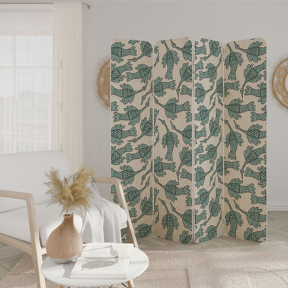 WATERSPOUT SONGIBIRD 4-Panel Plywood Room Divider