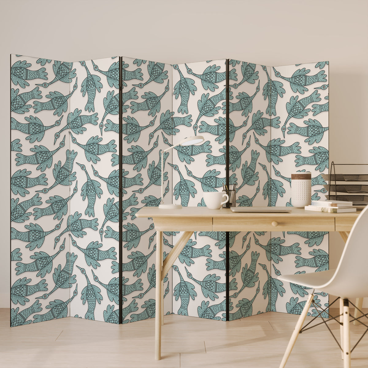 WATERSPOUT SONGIBIRD 6-Panel Room Divider