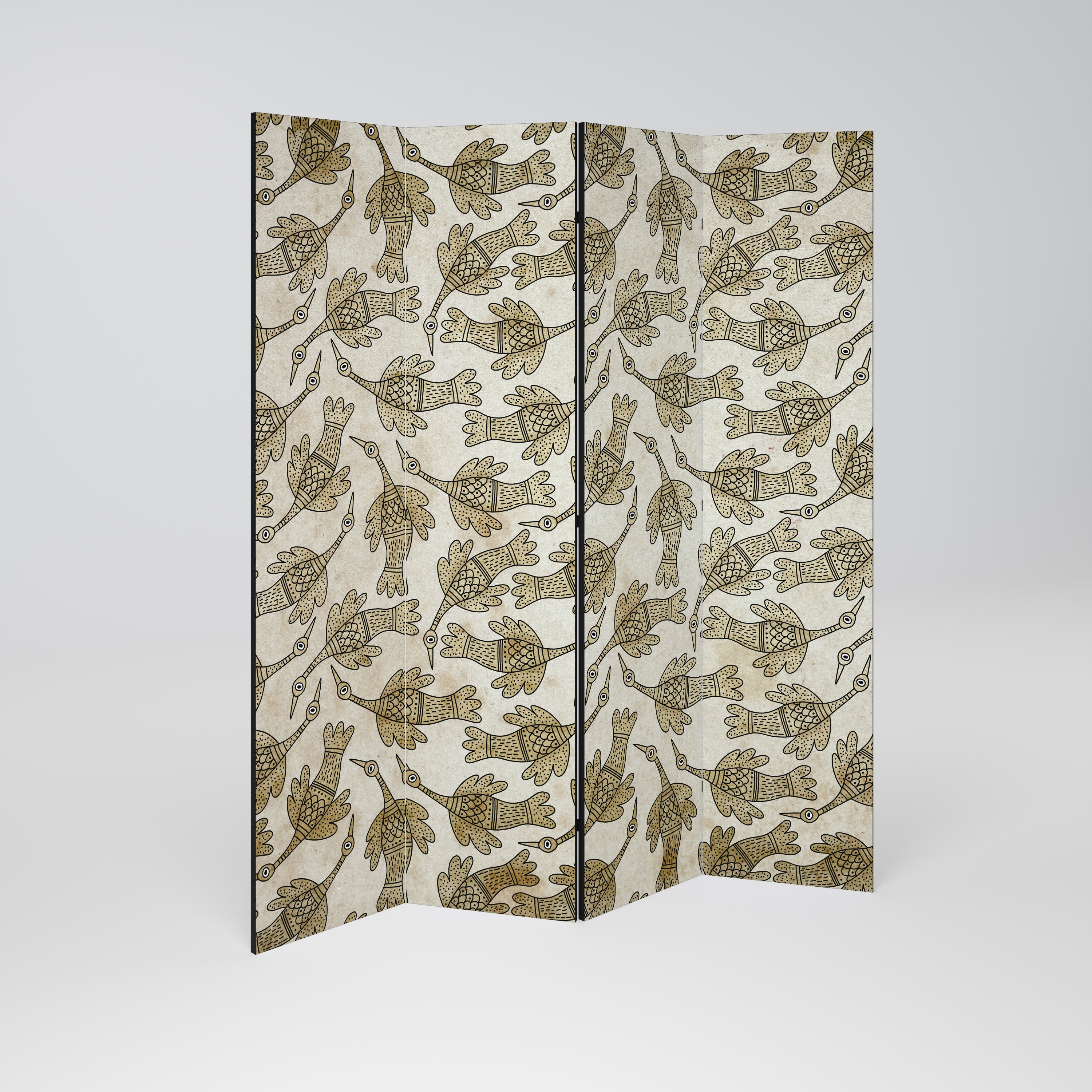 ALMONDINE SONGBIRD Biombo de 4 Painéis