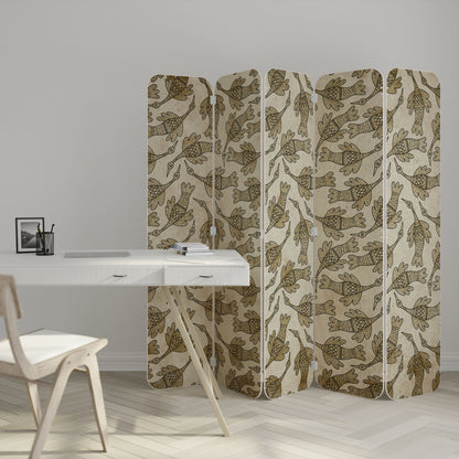 ALMONDINE SONGBIRD 5-Panel Plywood Room Divider