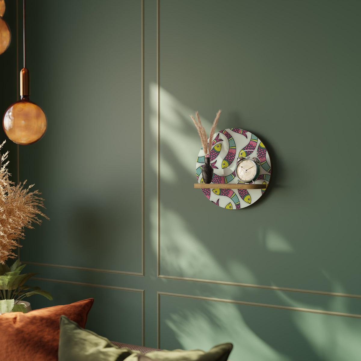 INDIAN FISH Decorative Art Shelf