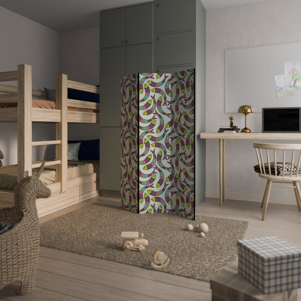 INDIAN FISH 3-Panel Room Divider