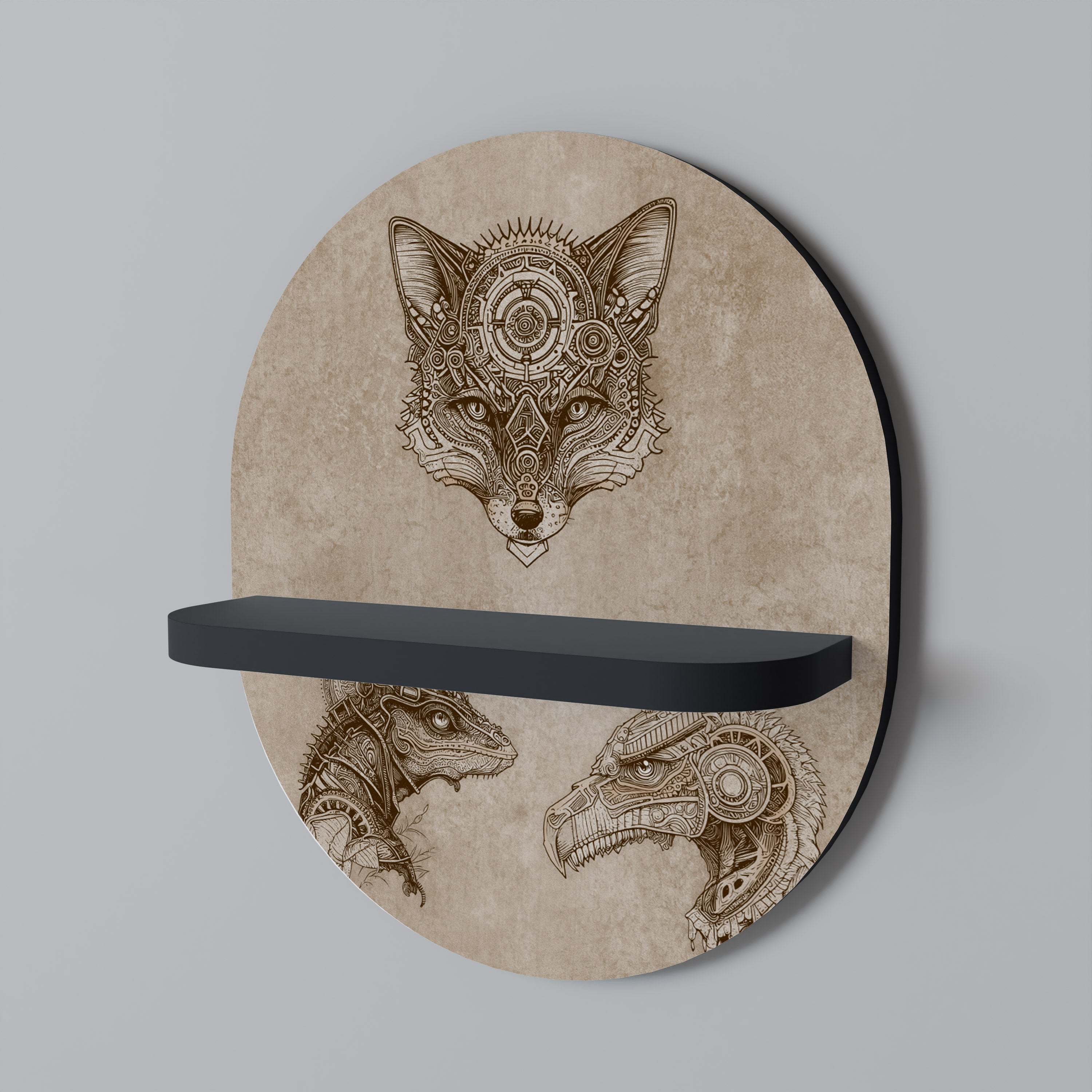 STEAMPUNK TRIO Decorative Art Shelf