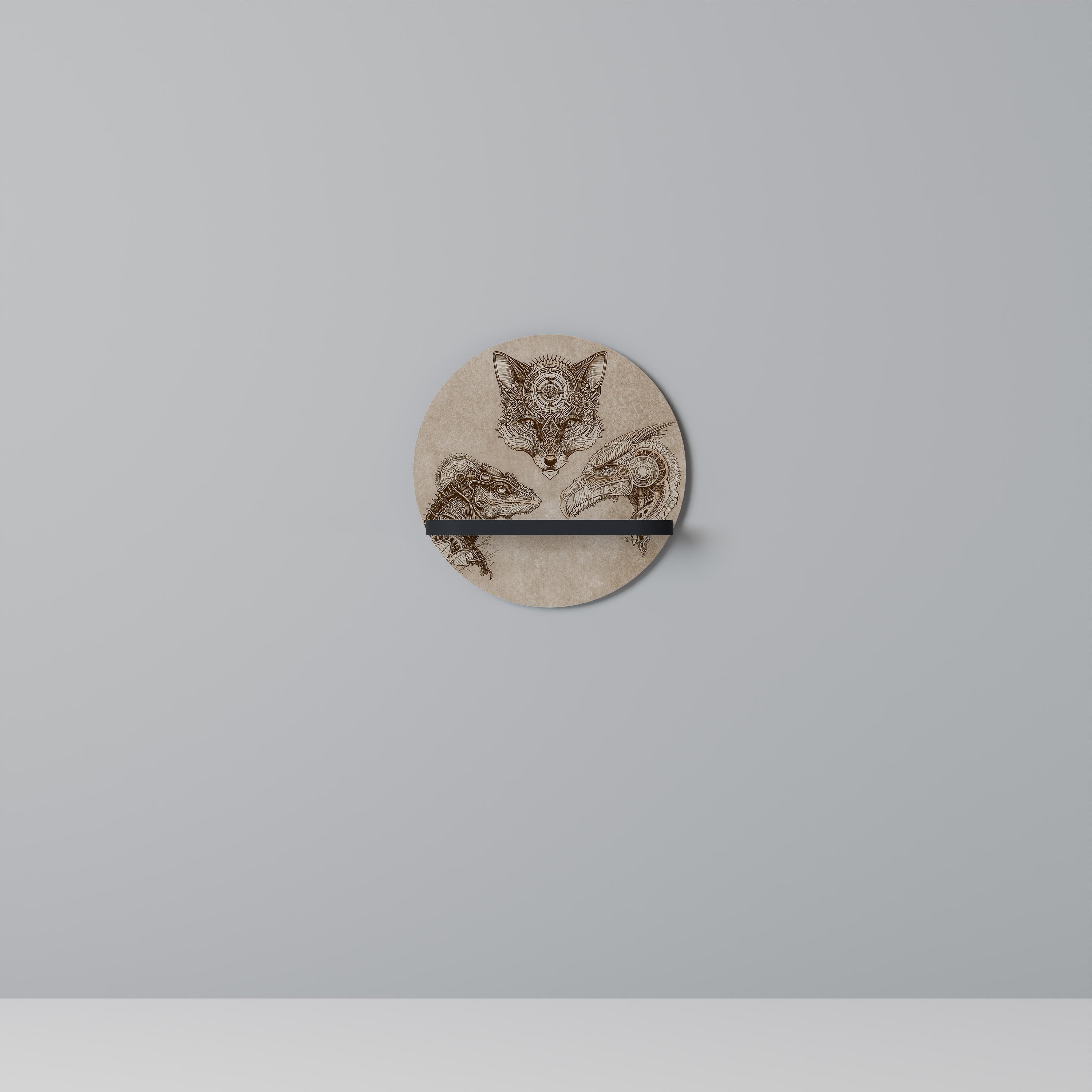 STEAMPUNK TRIO Decorative Art Shelf