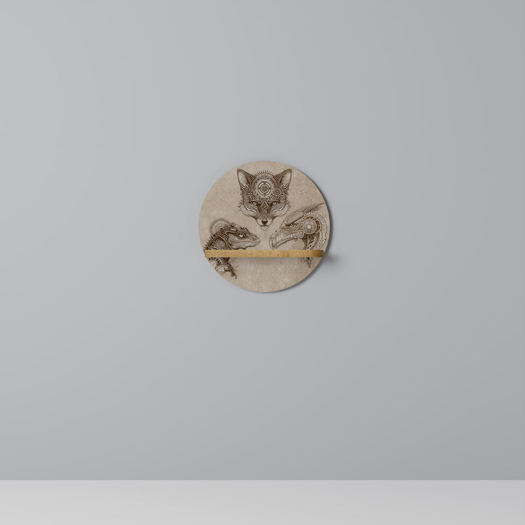 STEAMPUNK TRIO Decorative Art Shelf