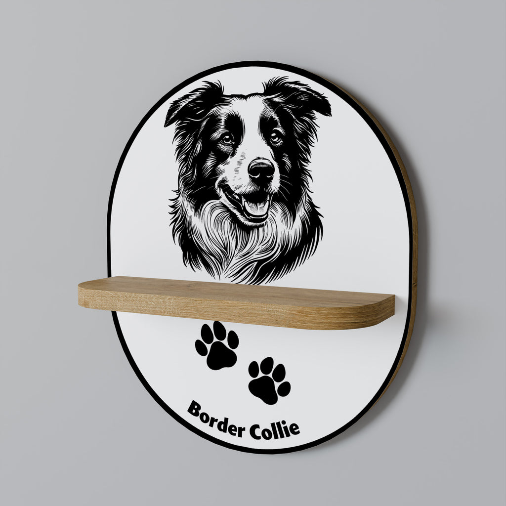BORDER COLLIE Decorative Art Shelf
