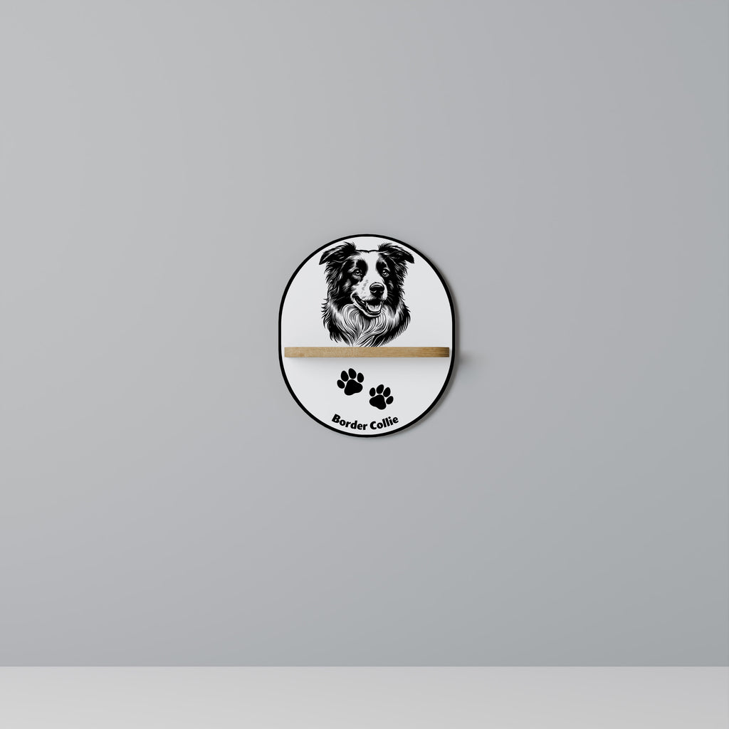 BORDER COLLIE Decorative Art Shelf