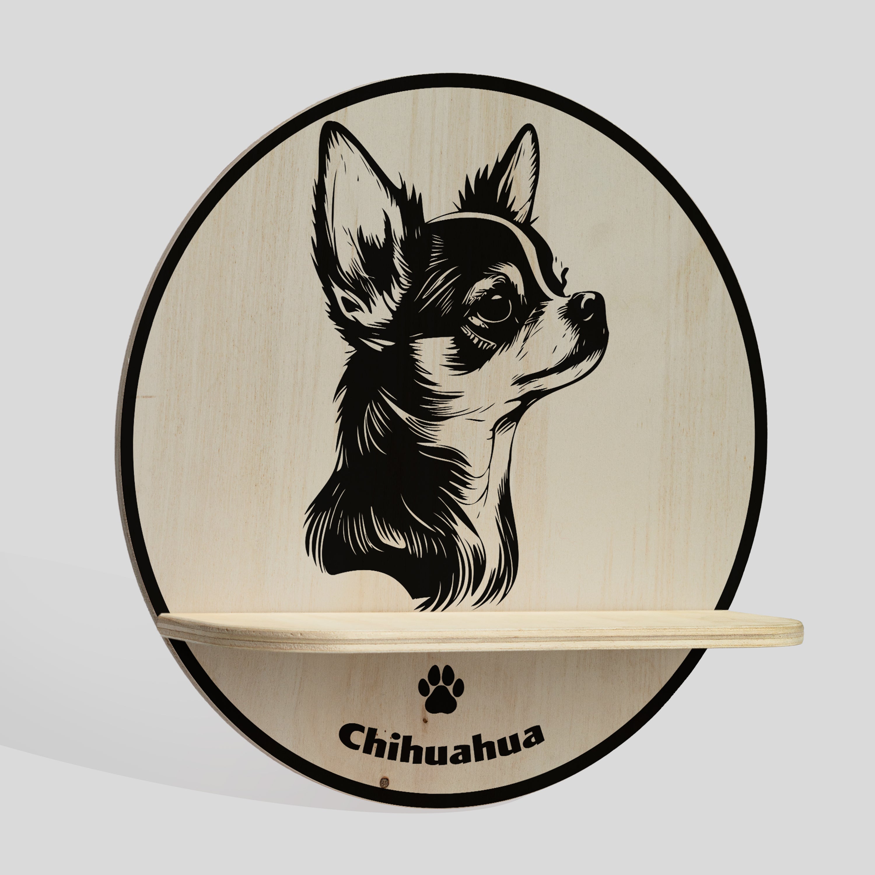 CHIHUAHUA DOG Półka okrągła