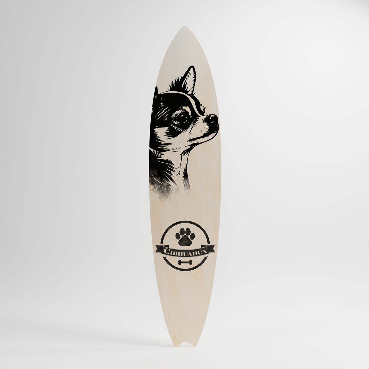 CHIHUAHUA DOG Painel Decorativo Prancha de Surf