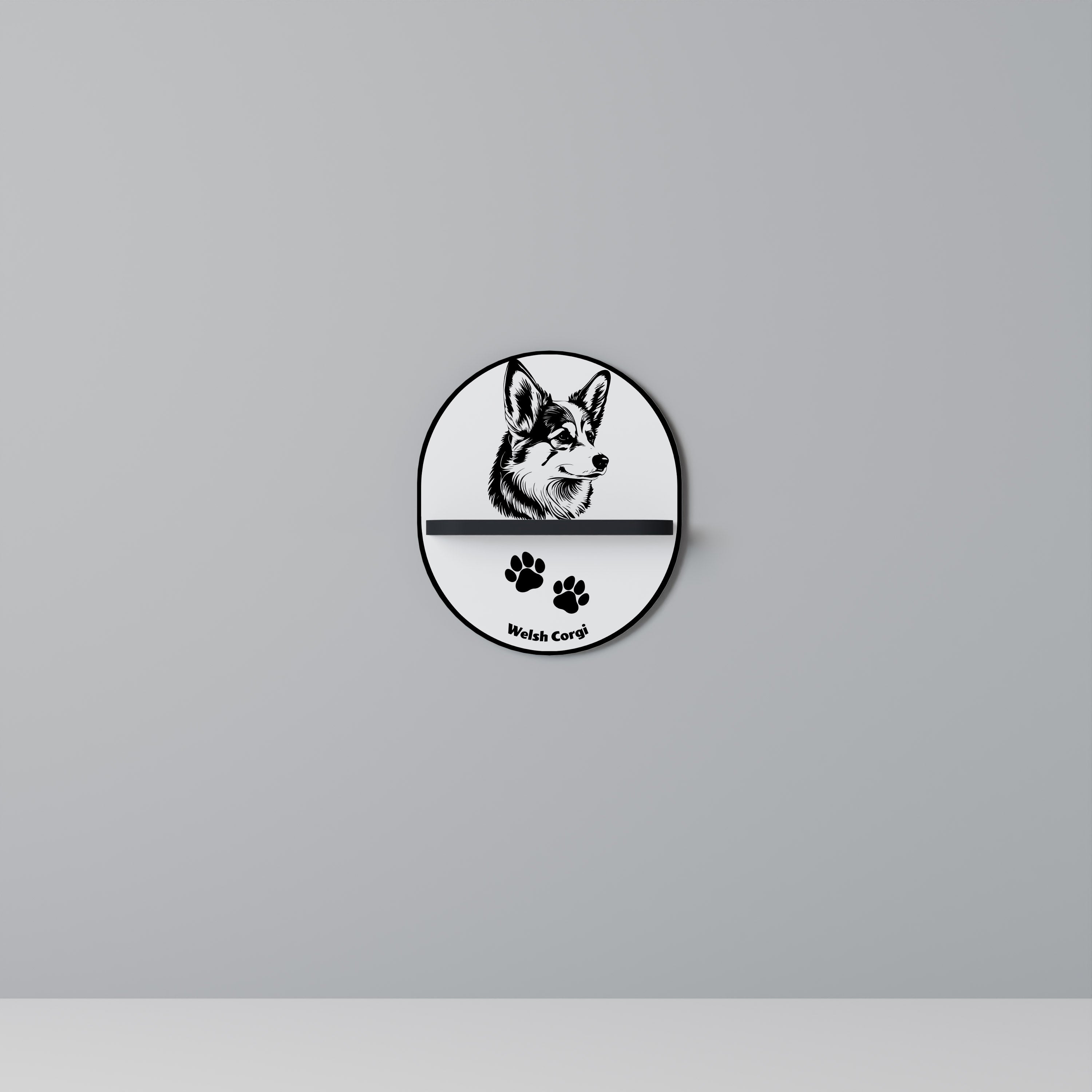 WELSH CORGI PEMBROKE Decorative Art Shelf