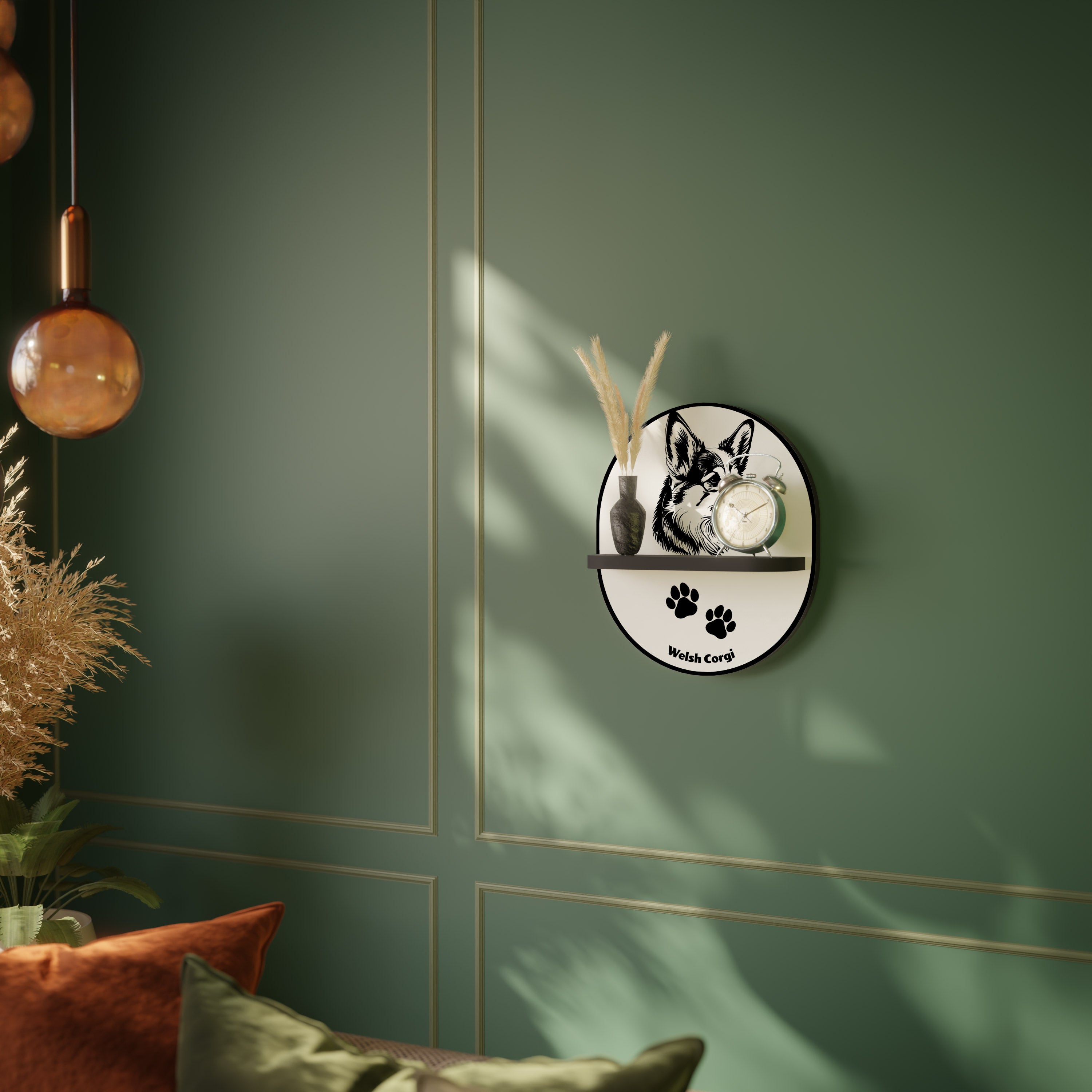 WELSH CORGI PEMBROKE Decorative Art Shelf