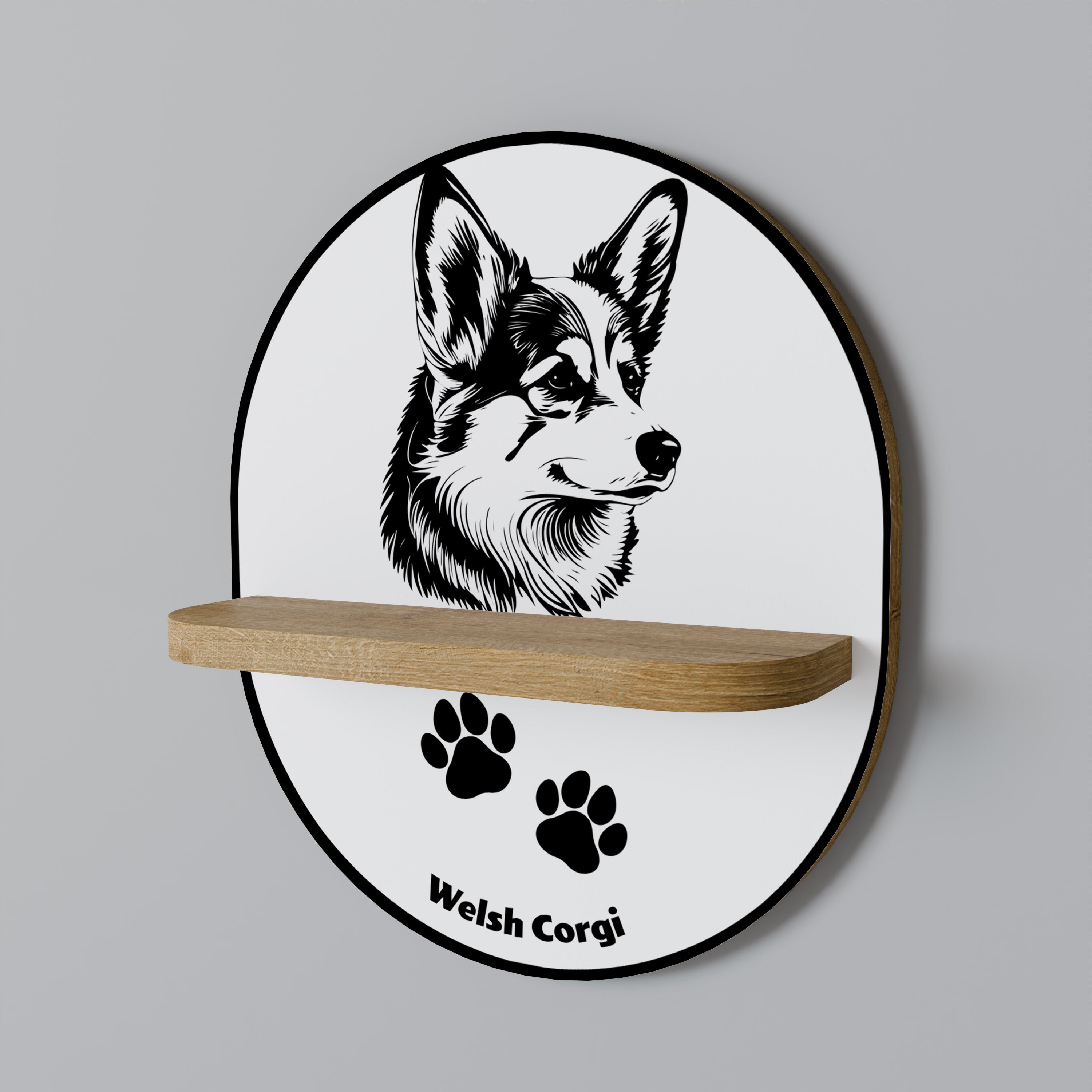 WELSH CORGI PEMBROKE Decorative Art Shelf