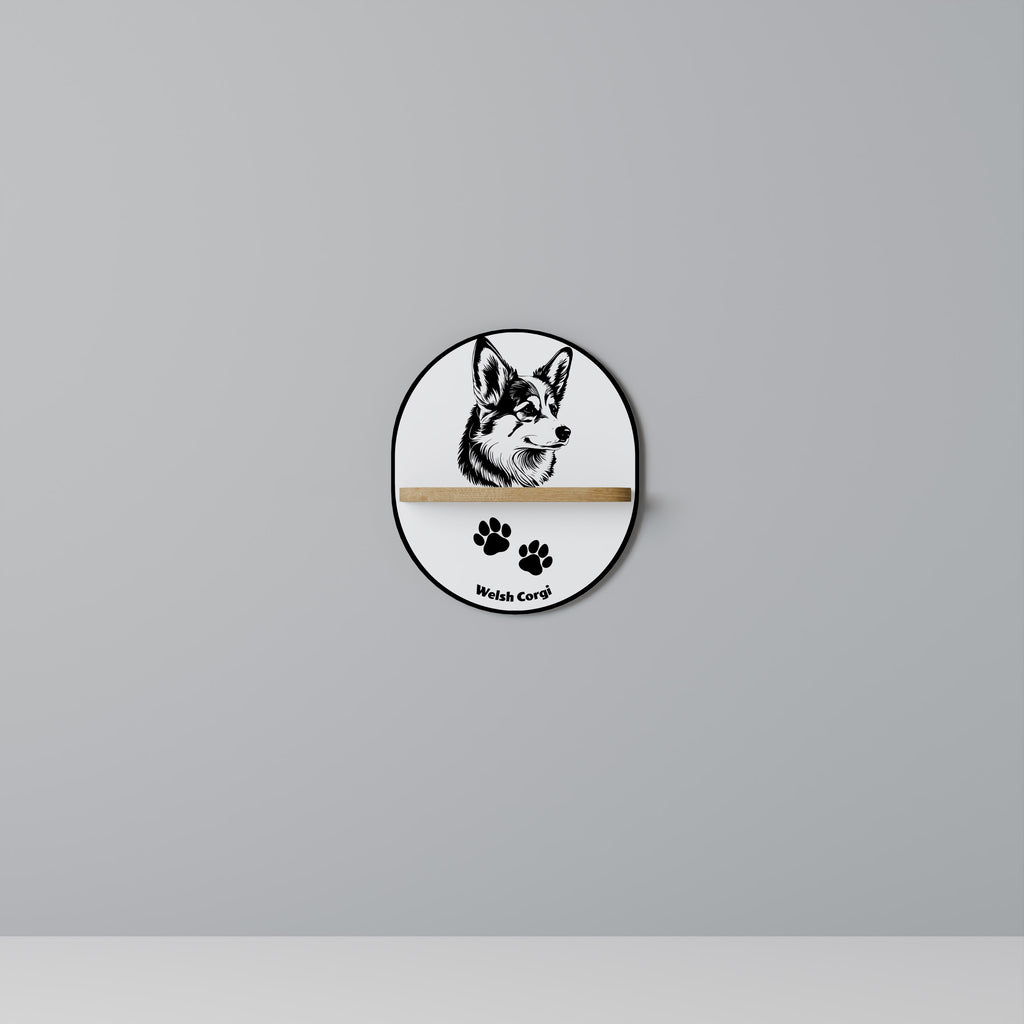 WELSH CORGI PEMBROKE Decorative Art Shelf