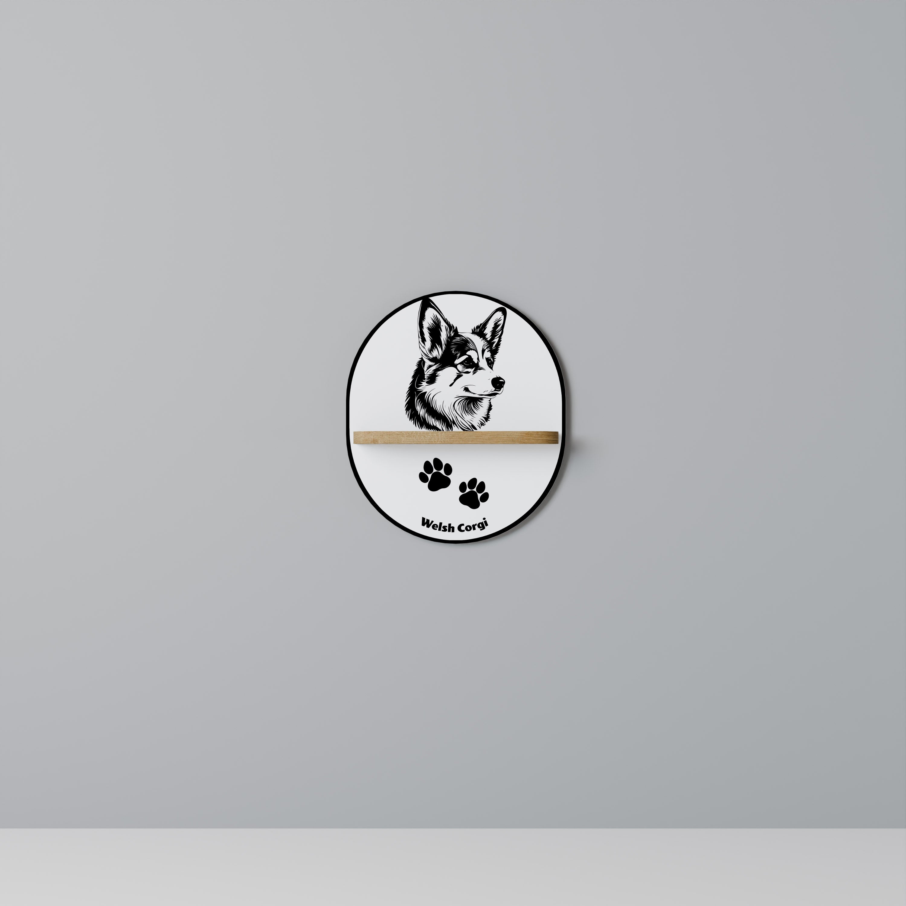 WELSH CORGI PEMBROKE Decorative Art Shelf