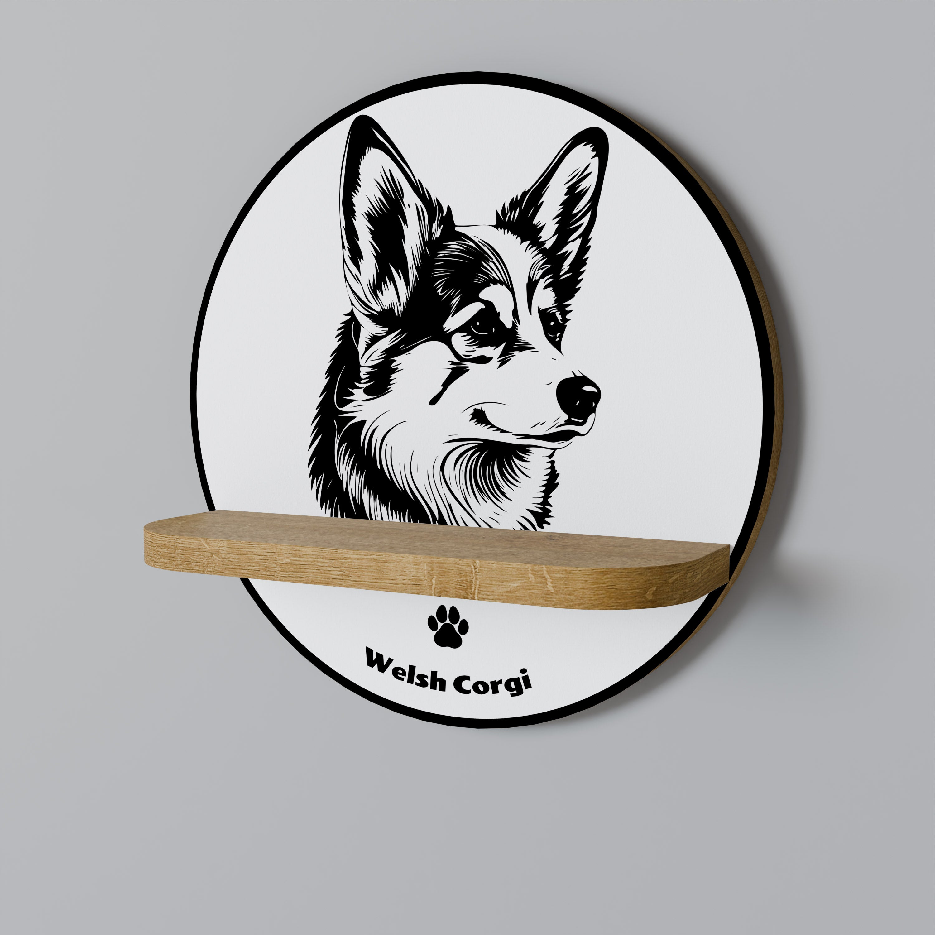 WELSH CORGI PEMBROKE Decorative Art Shelf
