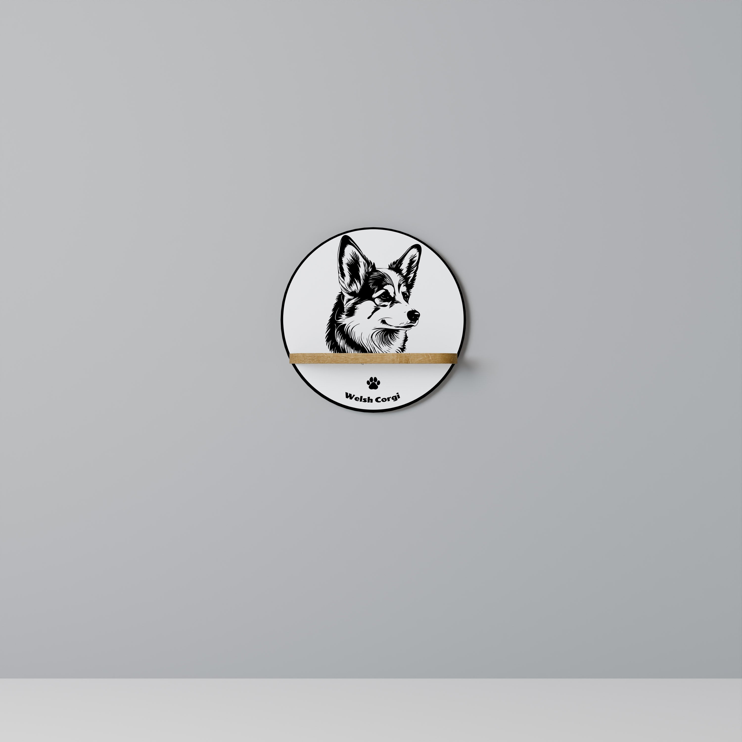 WELSH CORGI PEMBROKE Decorative Art Shelf