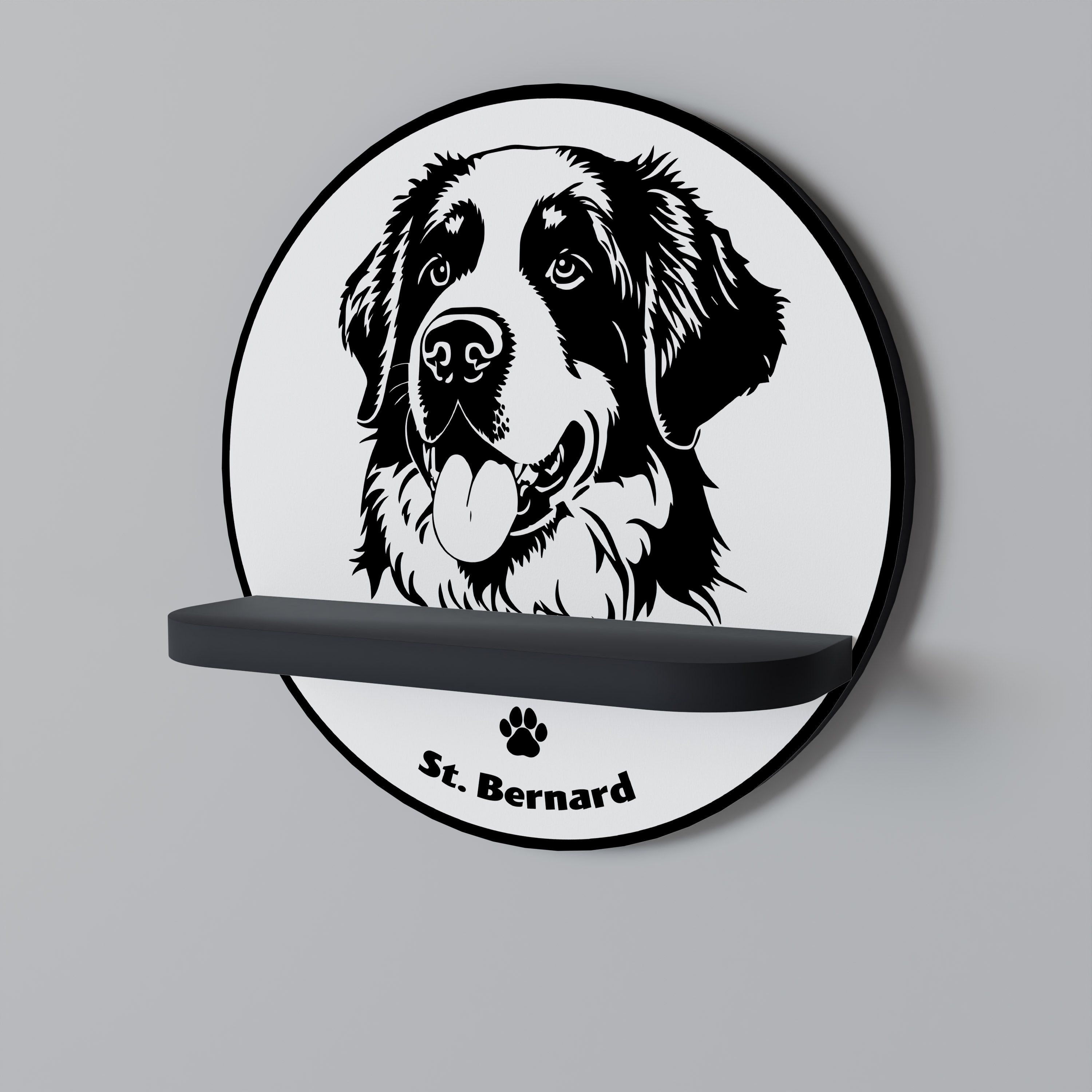 SAINT BERNARD Decorative Art Shelf