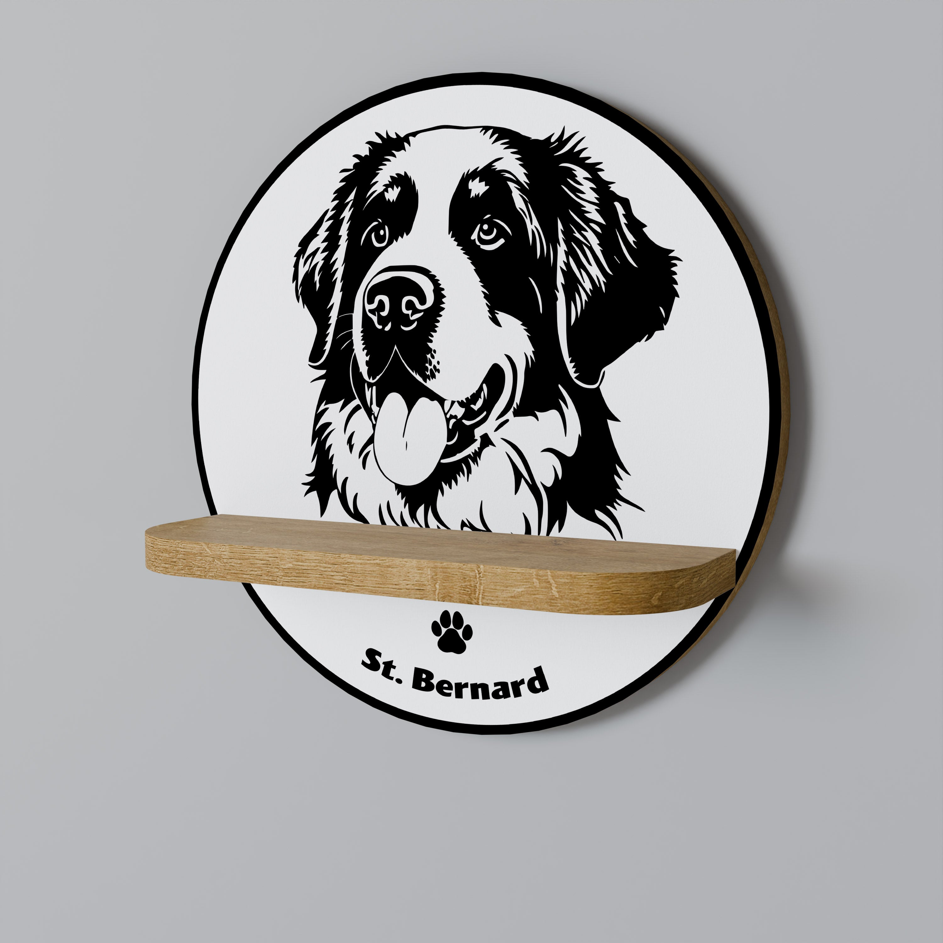 SAINT BERNARD Decorative Art Shelf