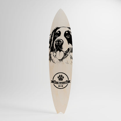 SAINT BERNARD Dekorativní panel ve tvaru surfu