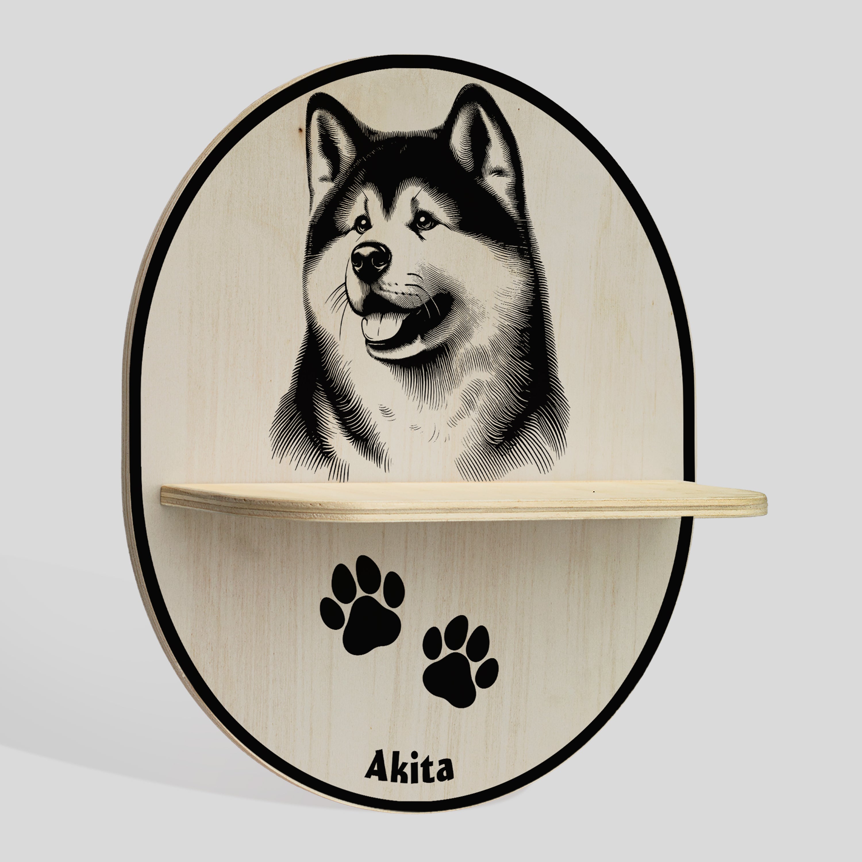 AKITA DOG Półka owalna