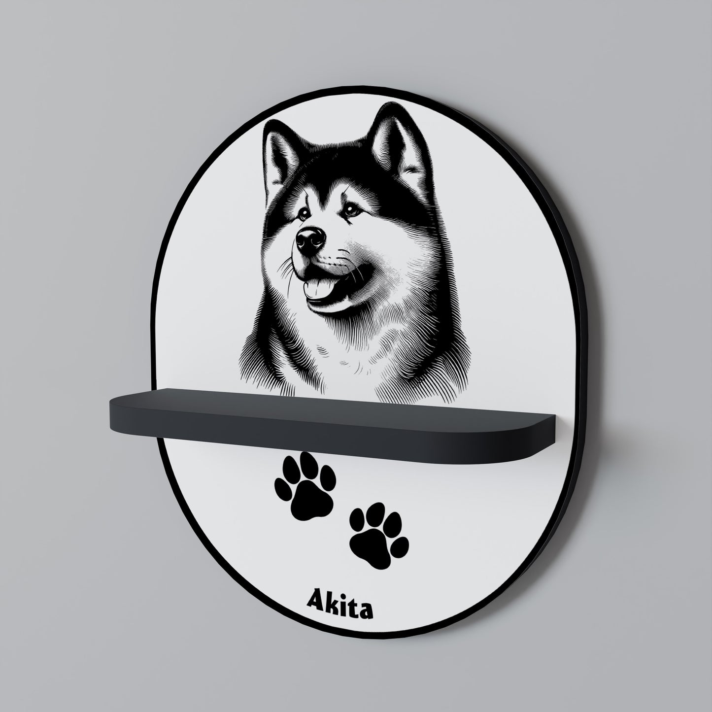 AKITA DOG Art Shelf