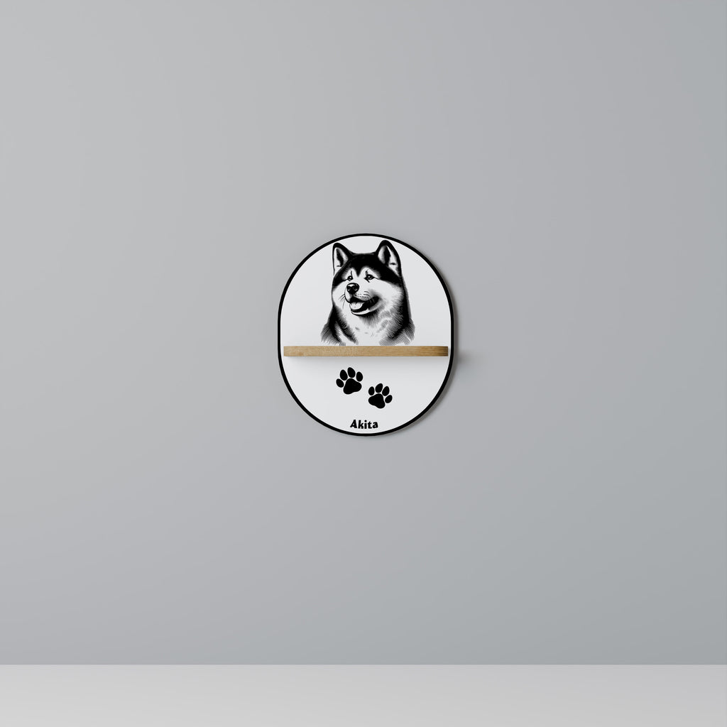 AKITA DOG Decorative Art Shelf