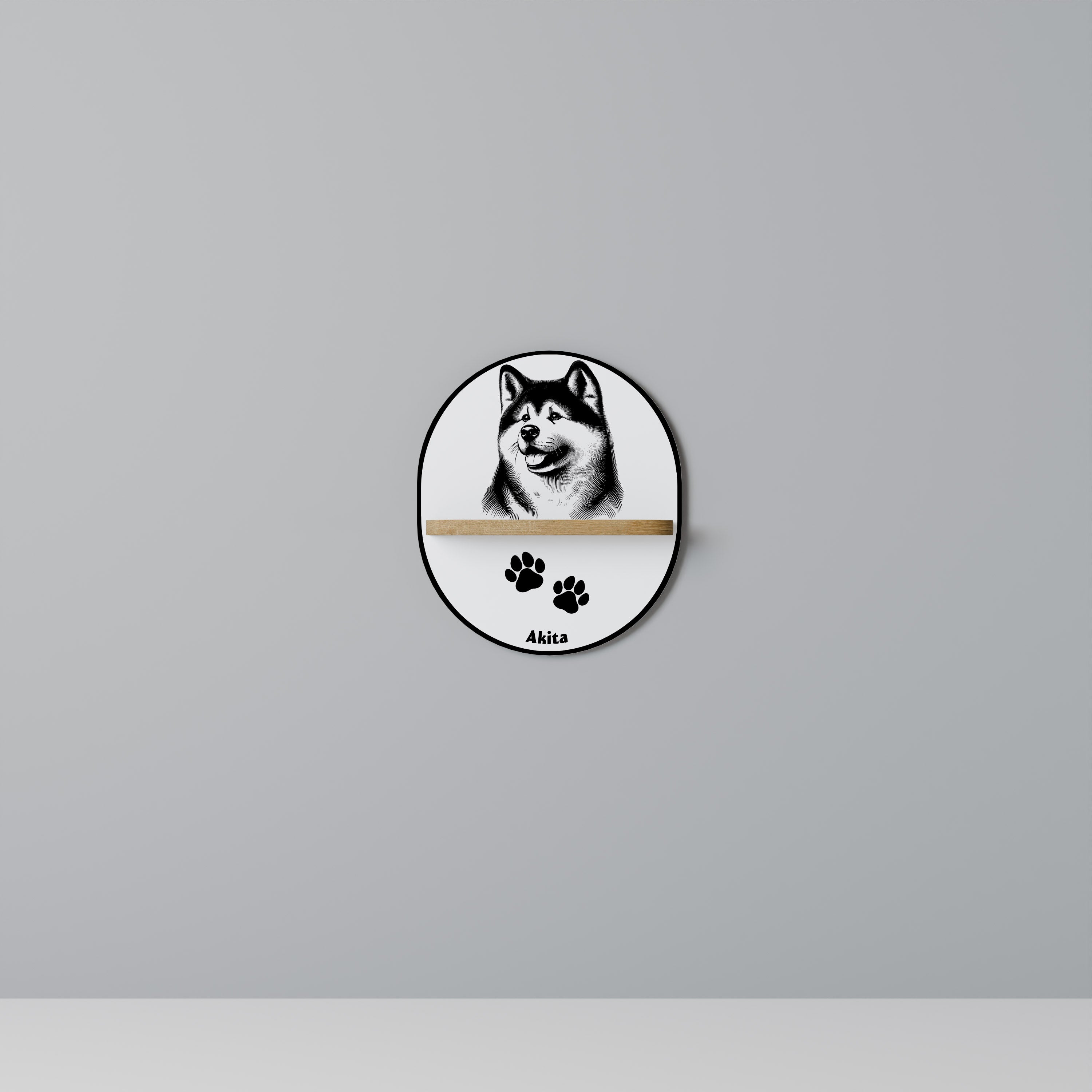 AKITA DOG Decorative Art Shelf