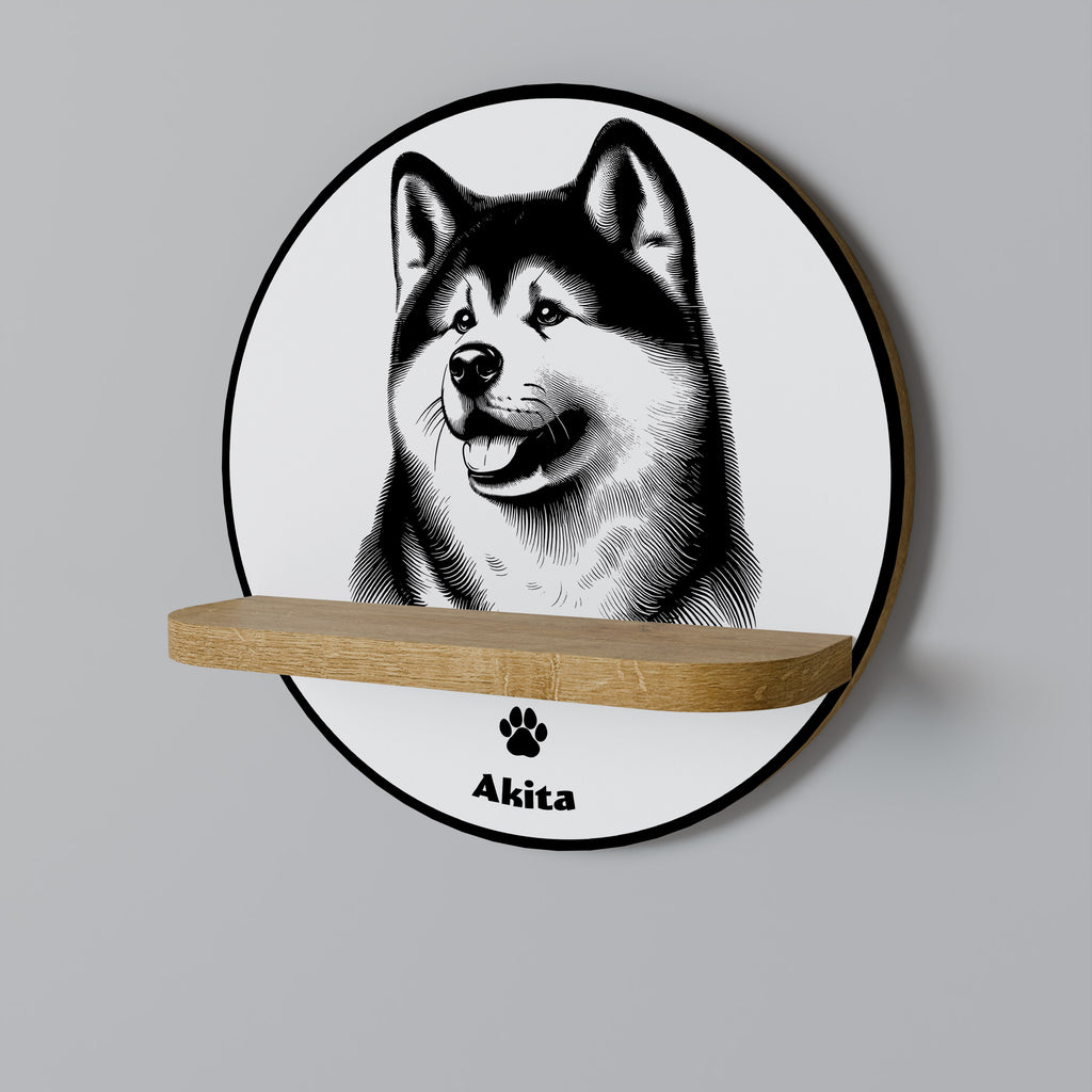 AKITA DOG Decorative Art Shelf