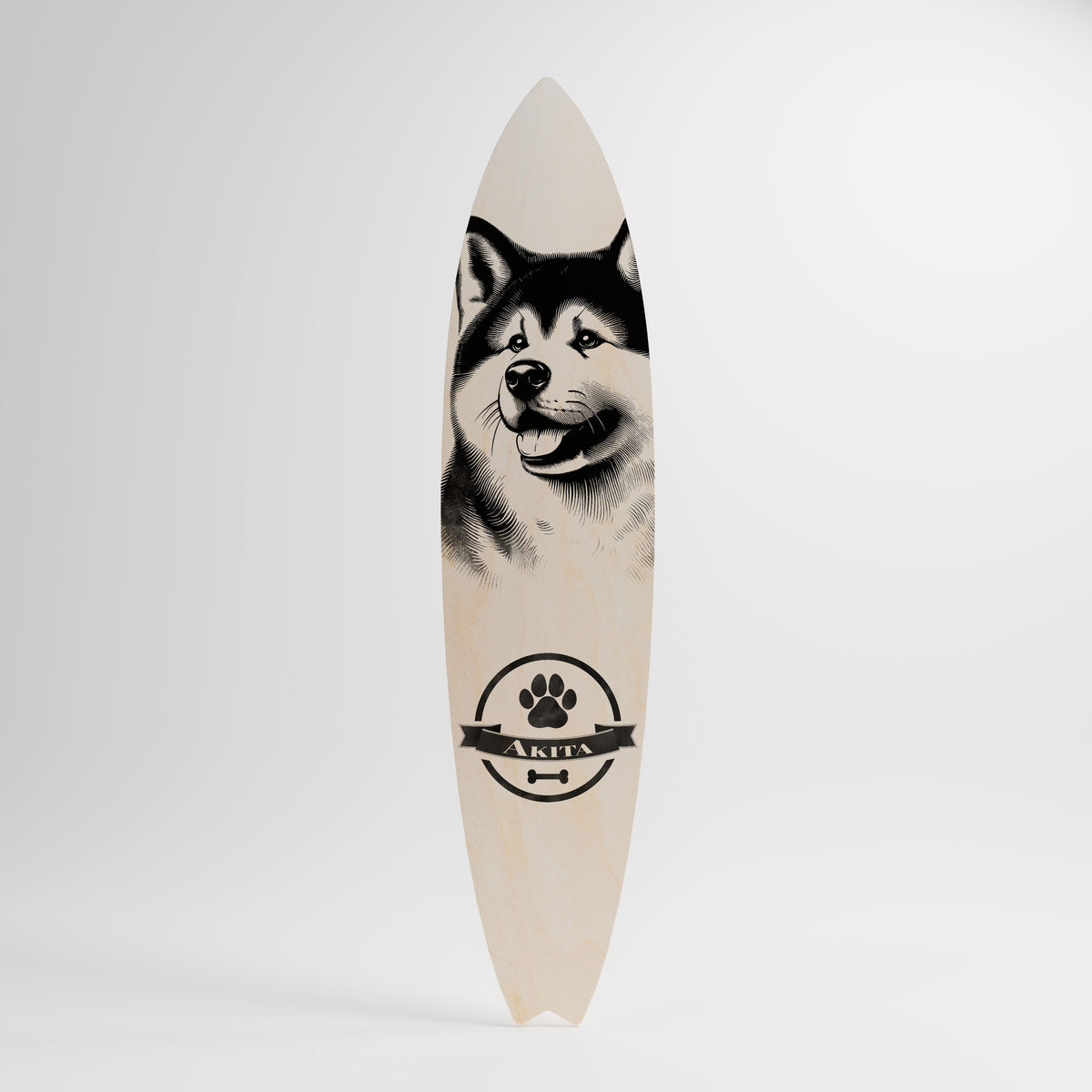 AKITA DOG Deko-Surfboard