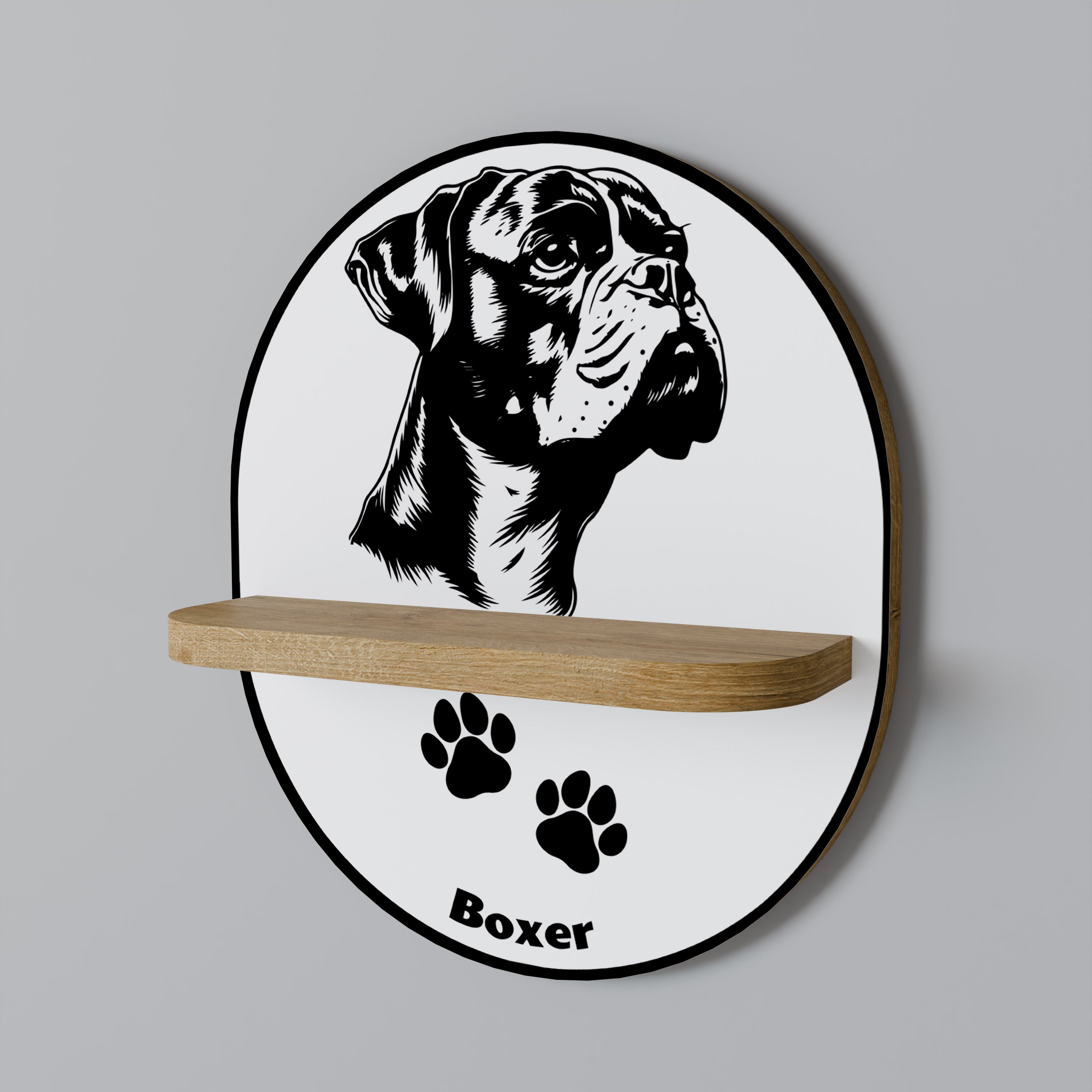 BOXER DOG Decorative Art Shelf