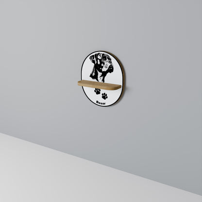 BOXER DOG Art Shelf