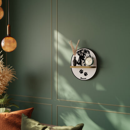 BOXER DOG Art Shelf