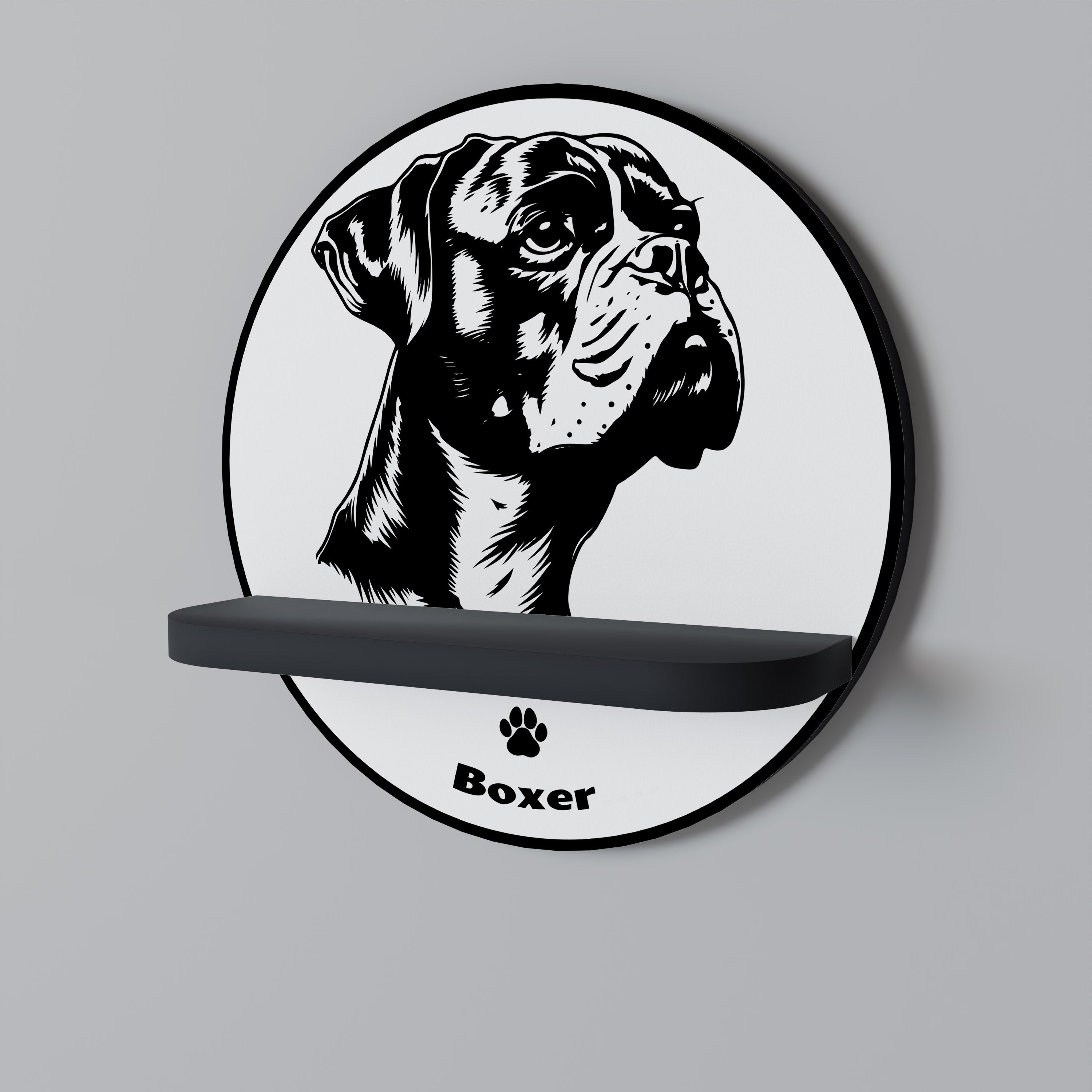 BOXER DOG Decorative Art Shelf