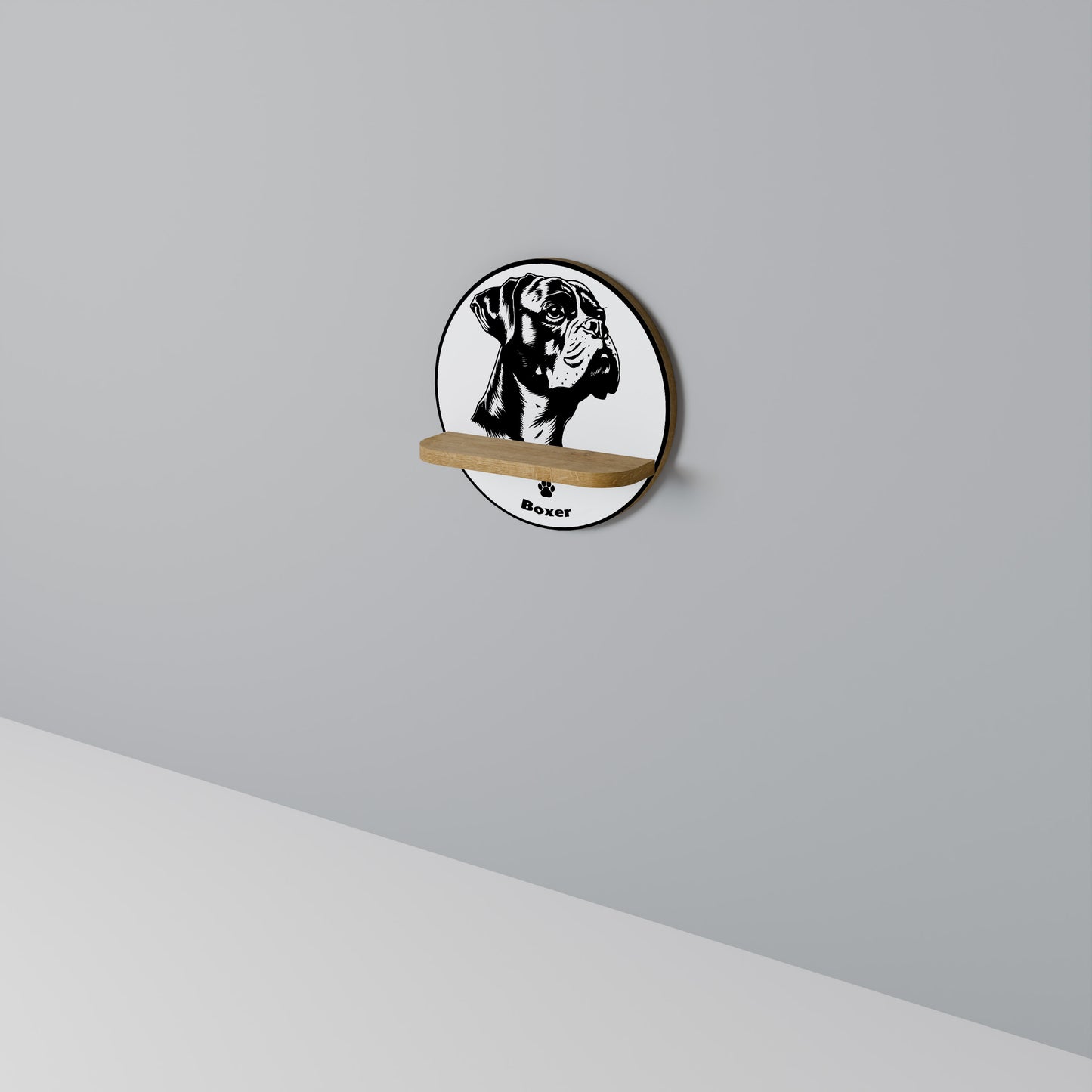 BOXER DOG Art Shelf