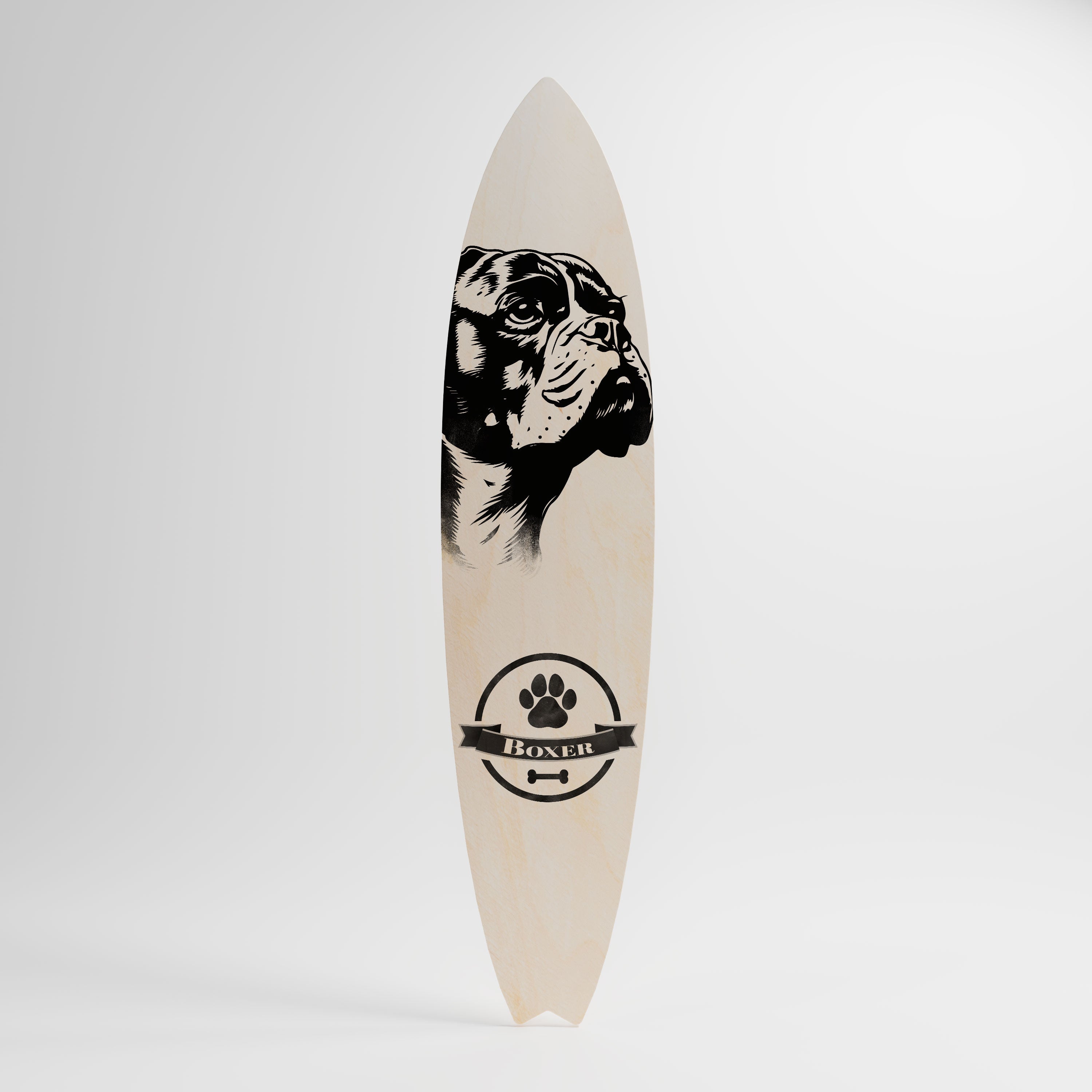 BOXER DOG Deko-Surfboard