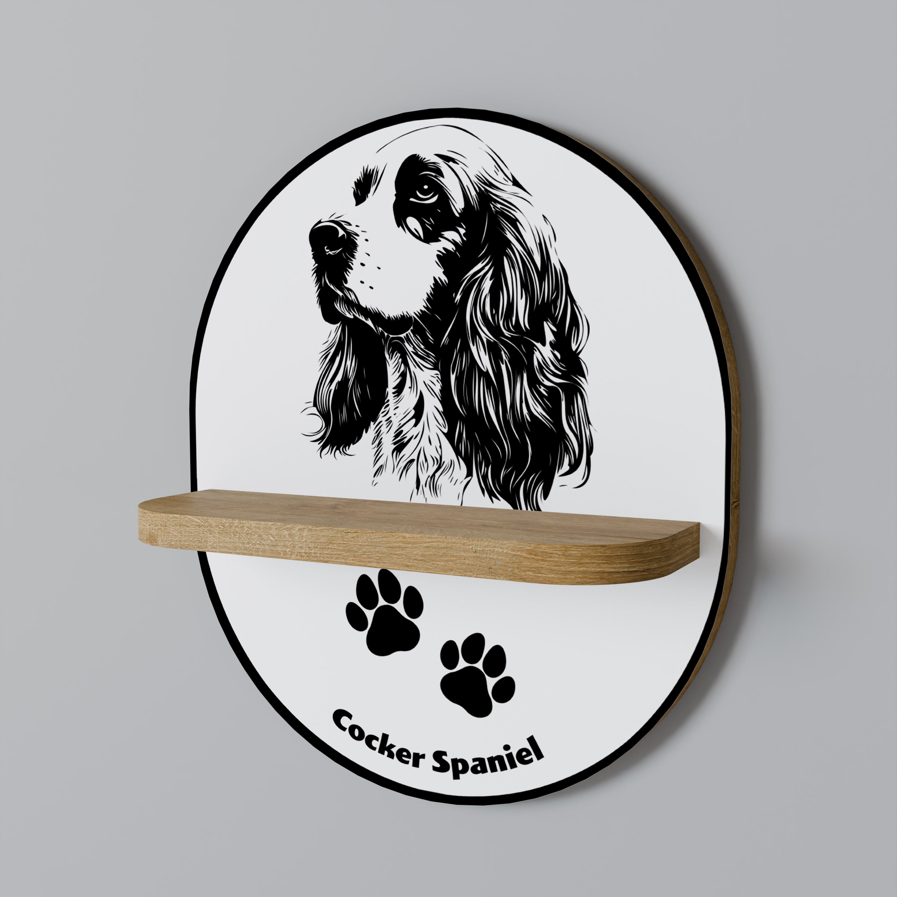 ENGLISH COCKER SPANIEL Decorative Art Shelf