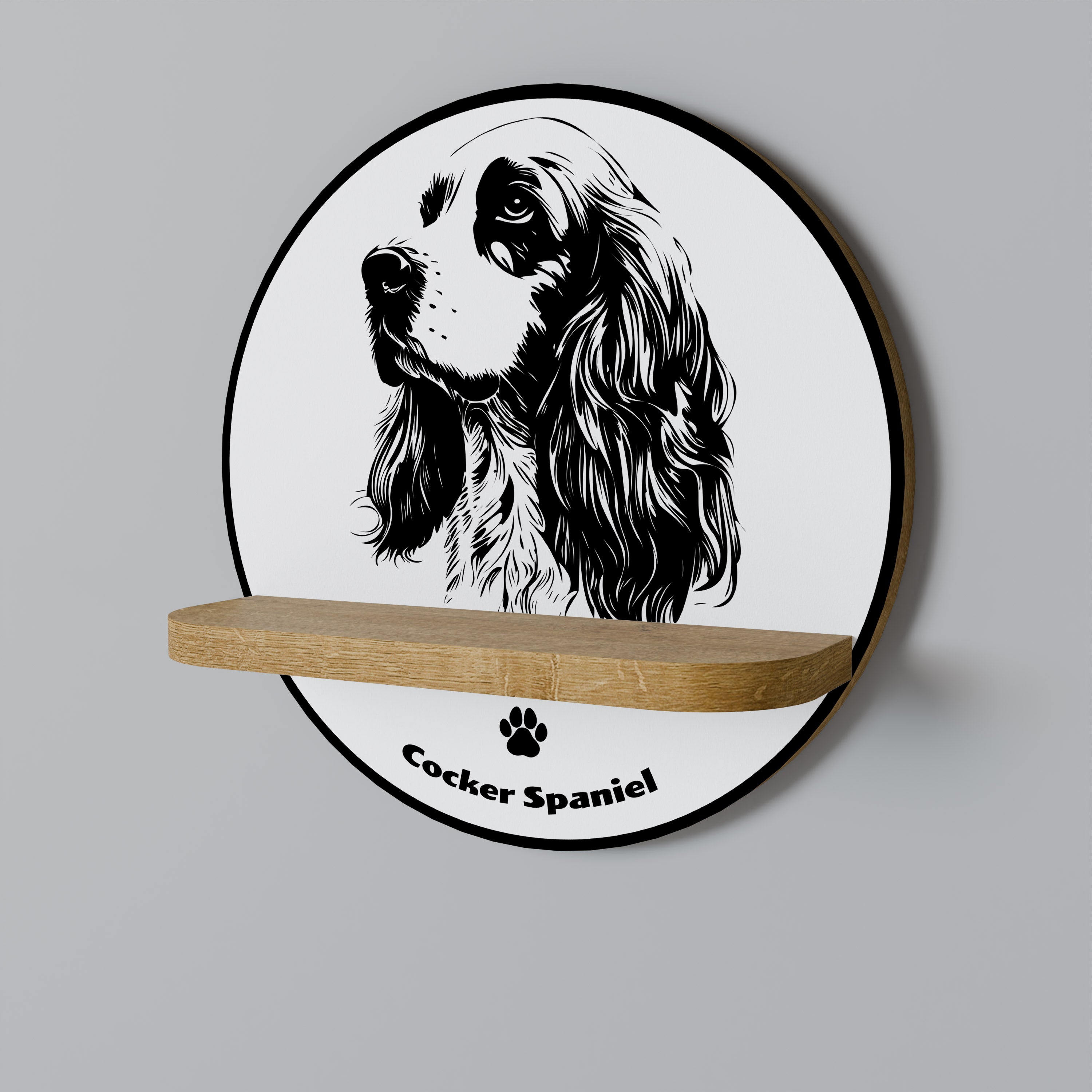 ENGLISH COCKER SPANIEL Decorative Art Shelf