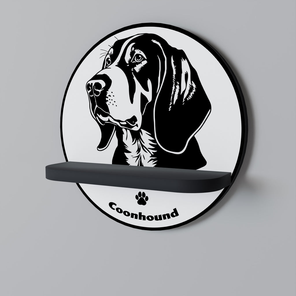 COONHOUND DOG Decorative Art Shelf