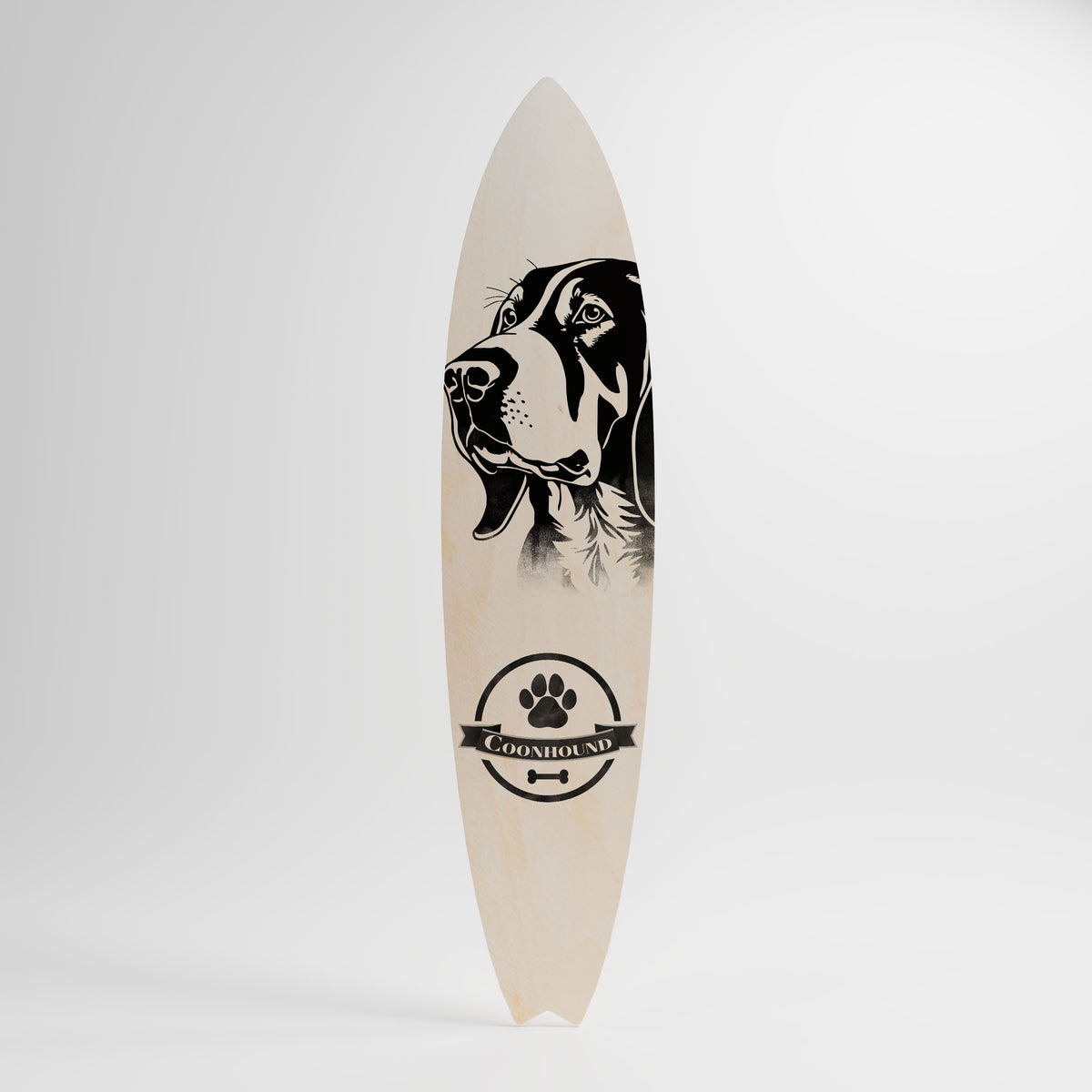 COONHOUND DOG Deko-Surfboard